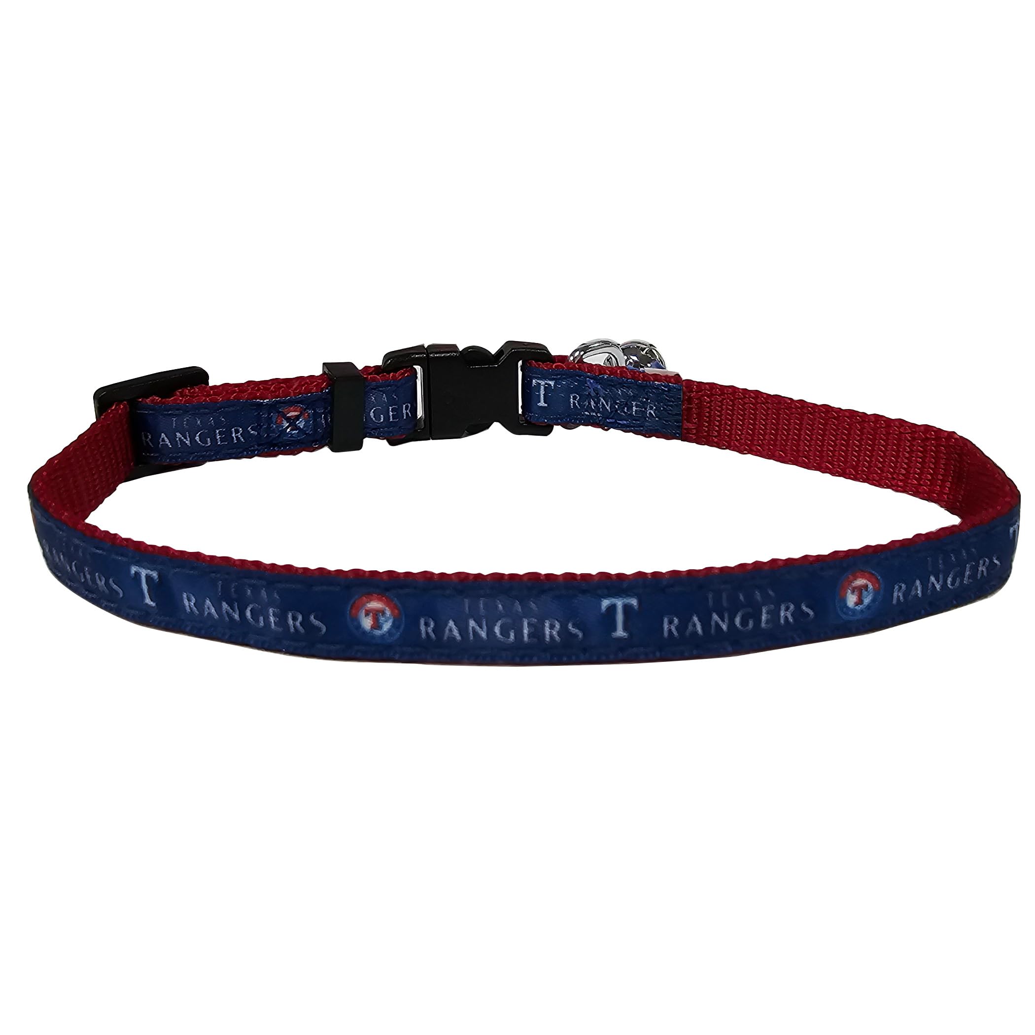 Mlb Cat Collar Texas Rangers Satin Cat Collar Baseball Team Collar For Dogs & Cats. A Shiny & Colorful Cat Collar With Ringing B