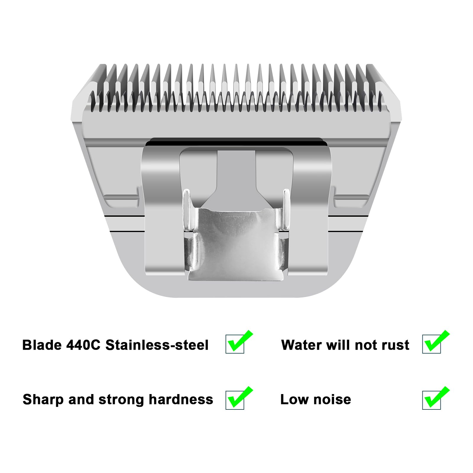 Dodaer 2 Pack 10 Wide Blades For Dog Grooming,Compatible With Andis,Oster A5,Wahl Km10 Clippers,Cutting Length 1/16''