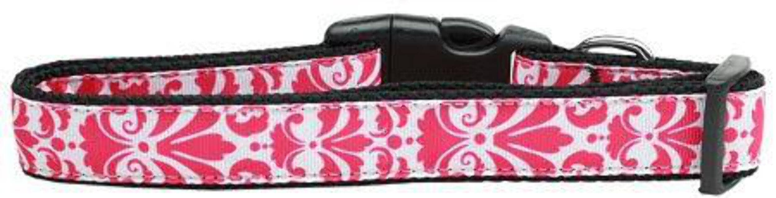 Mirage Pet Products Damask Nylon Dog Collar, Lime Green, Medium