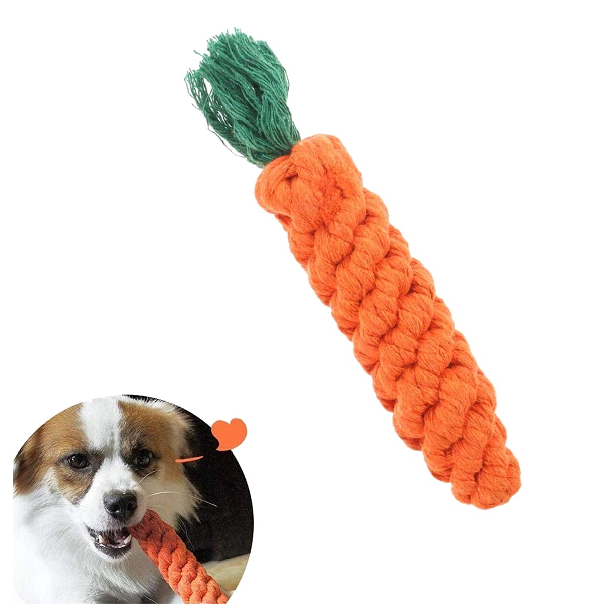 Youhavedeal Chew Dog Toys Carrot Dog Teething Toys, Pets Puppy Rope Training Toys, Cute Teeth Cleaning Toys, Best Puppy Chew Toy