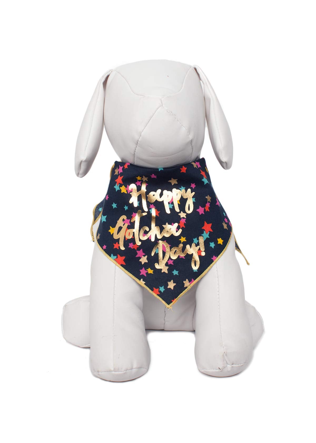 Tail Trends Happy Birthday Dog Bandana Happy Gotcha Day Design Fits Medium To Large Sized Dogs - 100% Cotton