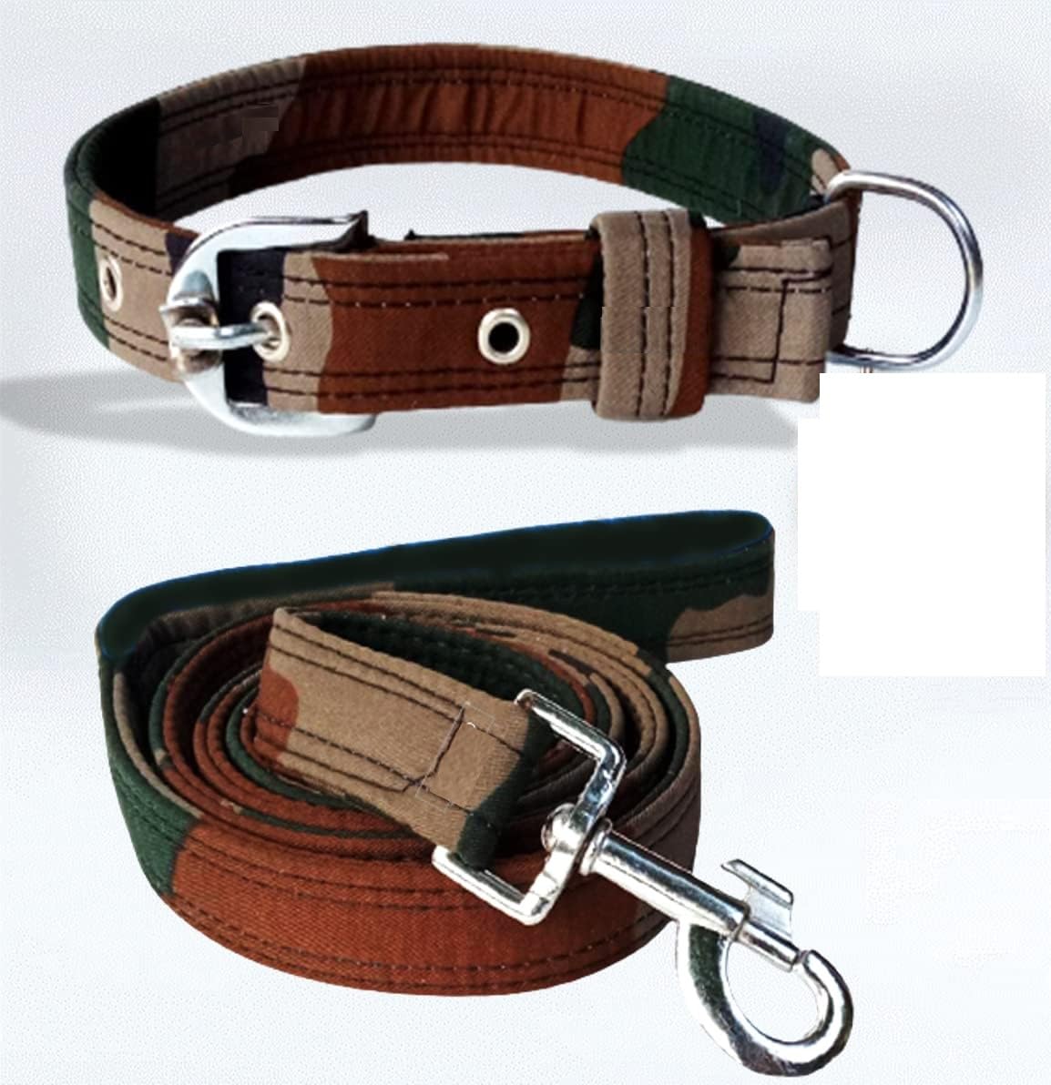 Sachi Sports Dog Collar And Leash Belt Military Army Print Neck Collar And Rope Leash For Large Medium Small Dogs Belt