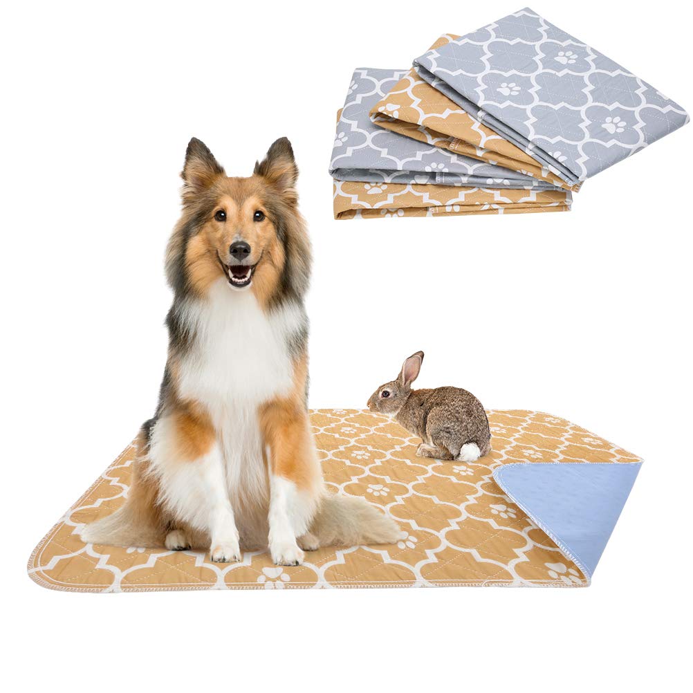 Kooltail Washable Pee Pads For Dogs, 4 Packs Super Absorbent Leakproof & Non-Slip Dog Pee Pad Large, Reusable Puppy Training Pad