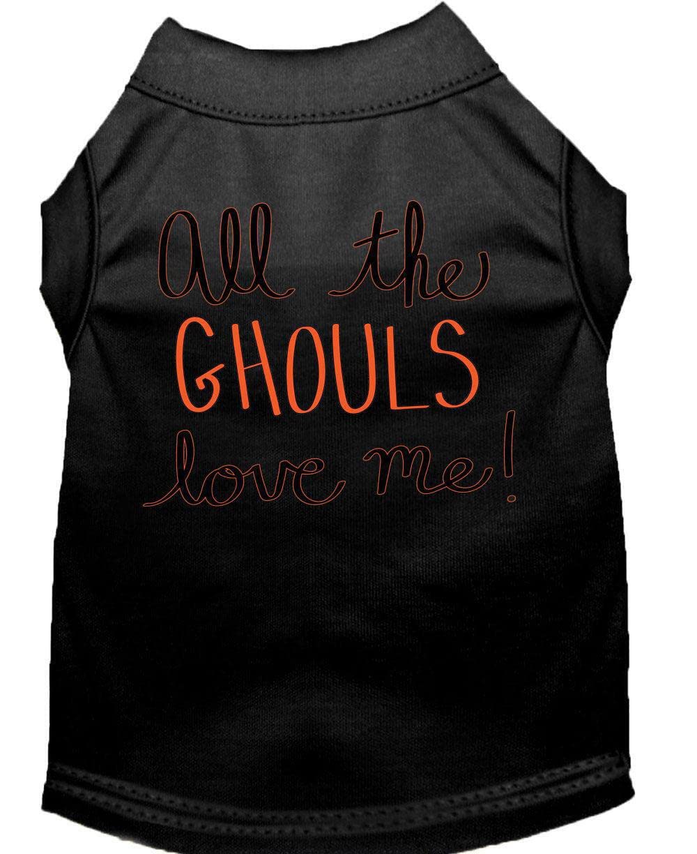 Mirage Pet All The Ghouls Screen Print Dog Shirt Green XS