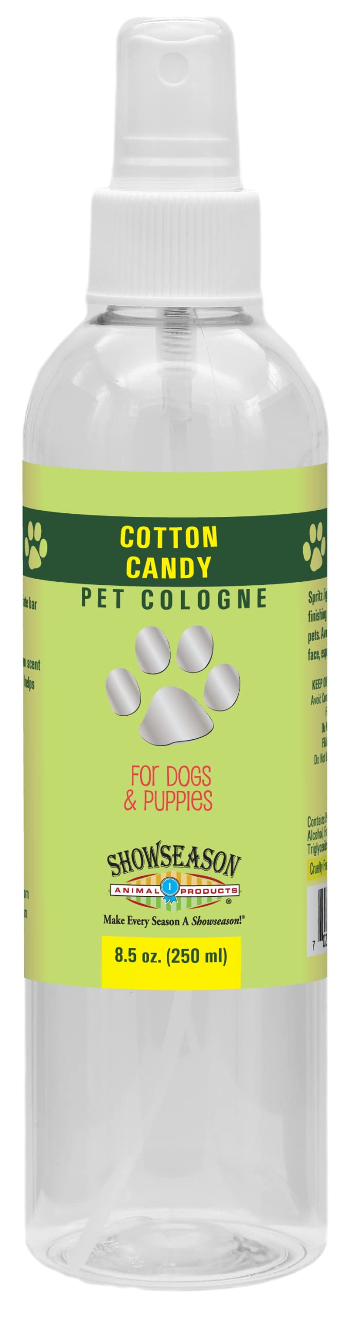 Showseason Cotton Candy Dog Cologne 8.5 oz. | Dog Perfume Long Lasting | Deodorizing Spray
