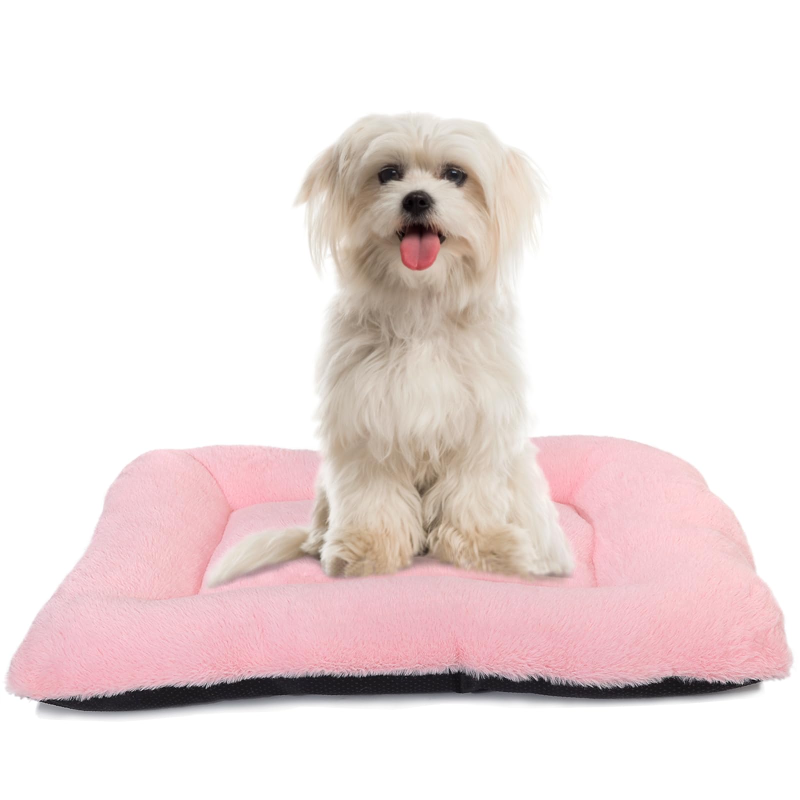 Dog Crate Bed Washable Dog Beds For Xx-Small Dogs Deluxe Thick Faux Fur Fluffy Comfy Kennel Pad Anti-Slip Pet Sleeping Mat,Indoo