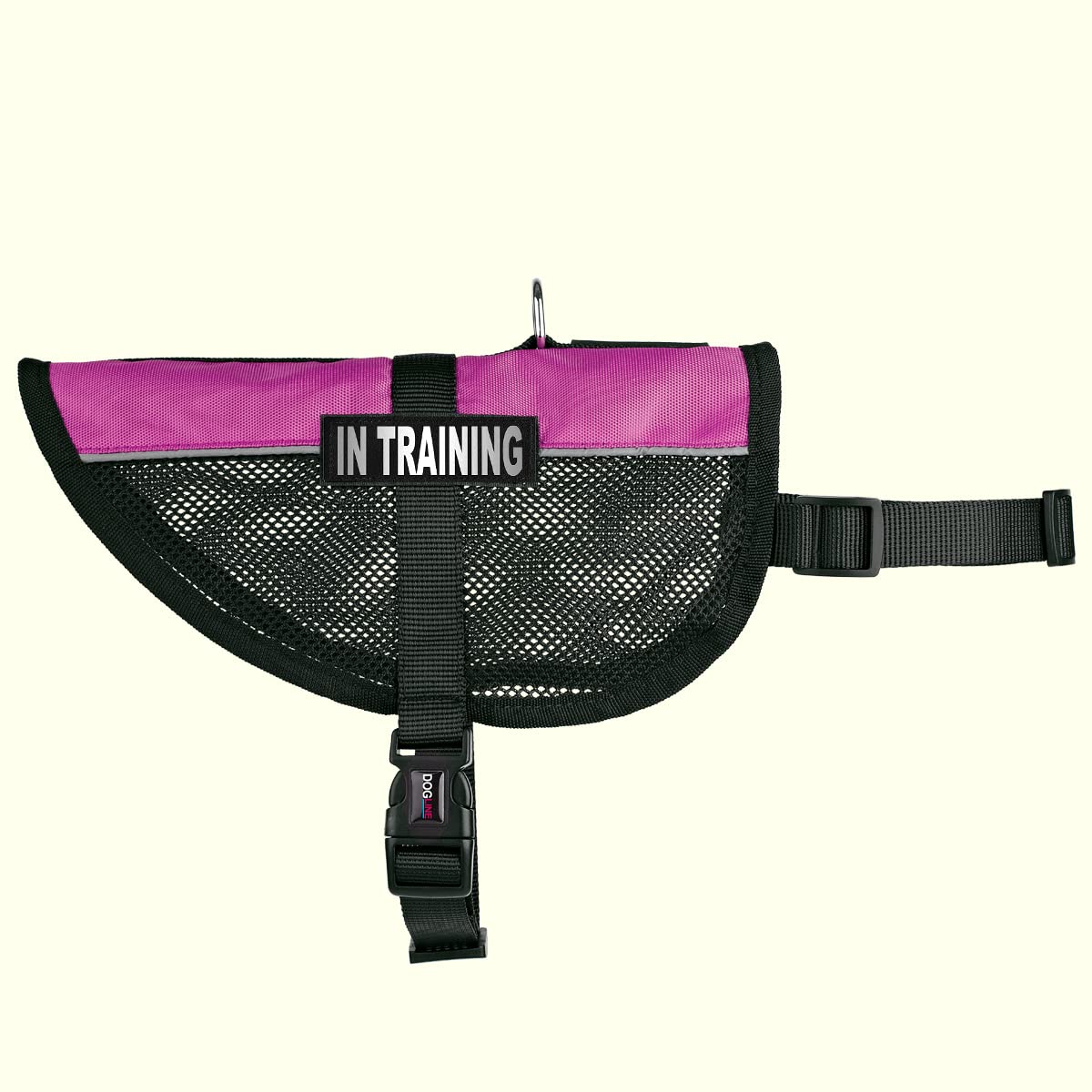 Dogline Maxaire Multi-Purpose Mesh Vest For Dogs And 2 Removable In Training Patches, Large, Pink