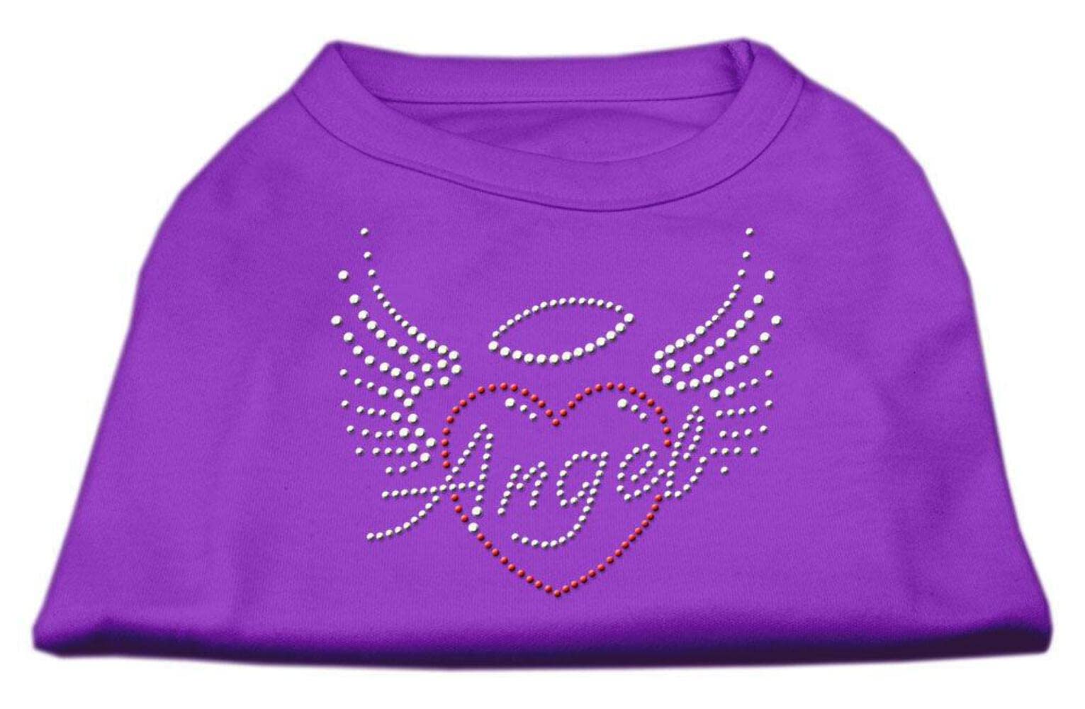 Mirage Pet Products Angel Heart Rhinestone Dog Shirt, 3X-Large, Purple