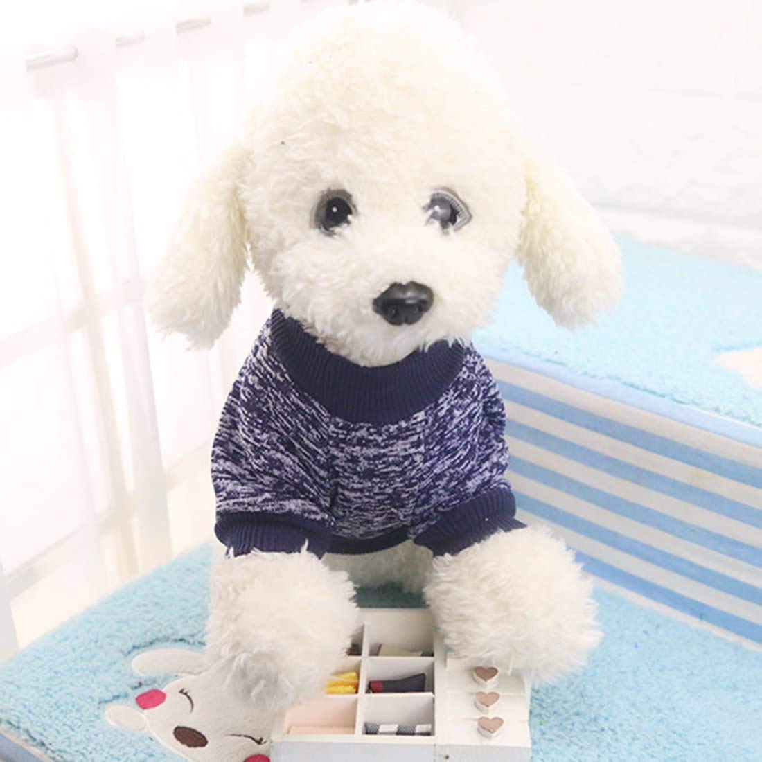 Idepet Pet Dog Classic Knitwear Sweater Fleece Coat Thickening Warm Pup Dogs Shirt Winter Pet Dog Clothes Puppy Customes Clothin