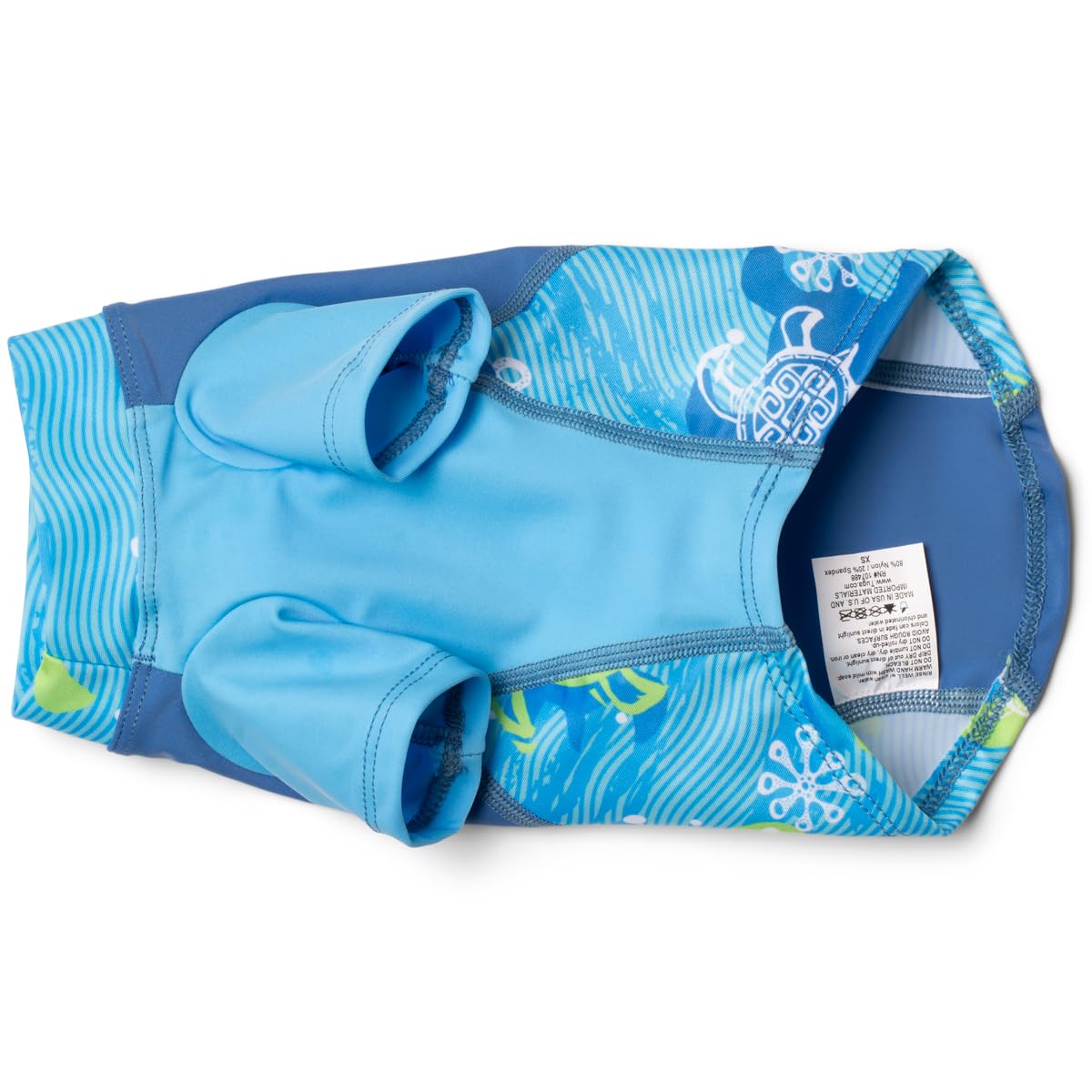Playapup Dog Sun Shirt, Usa Made (Upf 50+), Honu, 2X-Large