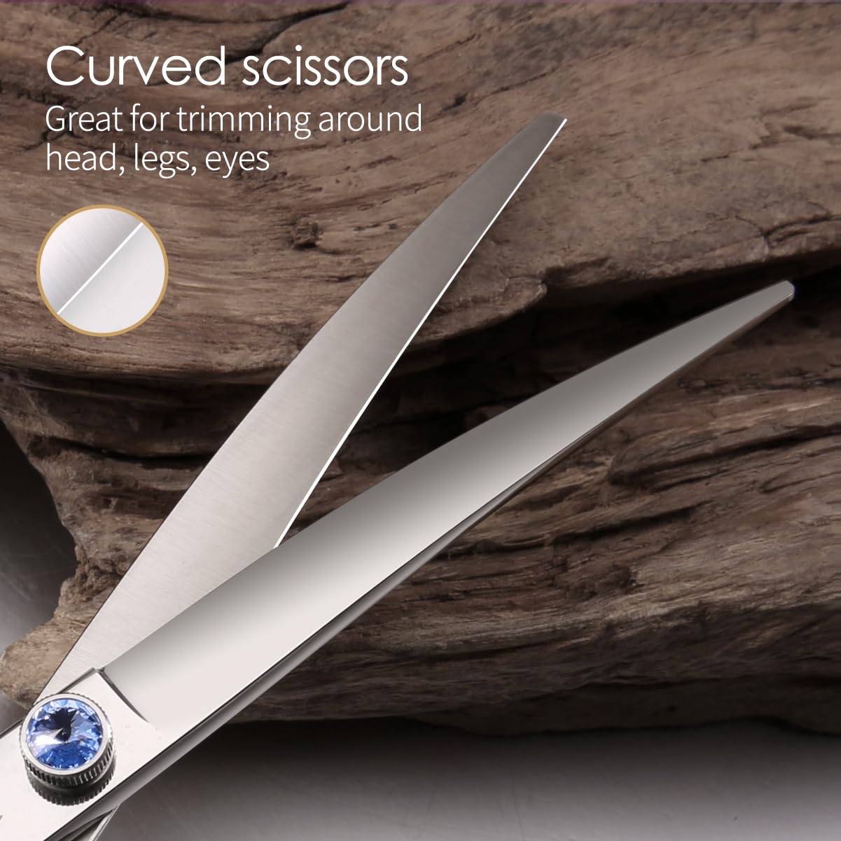 Left Handed Dog Grooming Scissors Kit 7 In Professional Curved Thinning Straight Shears 3Pcs Set For Grooming Dogs Cat Pet Japan