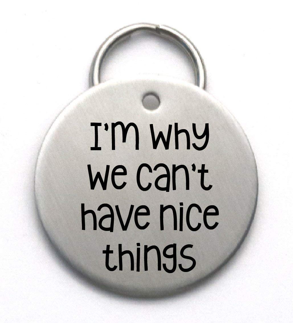 Funny Engraved Dog Tag - I'M Why We Can'T Have Nice Things