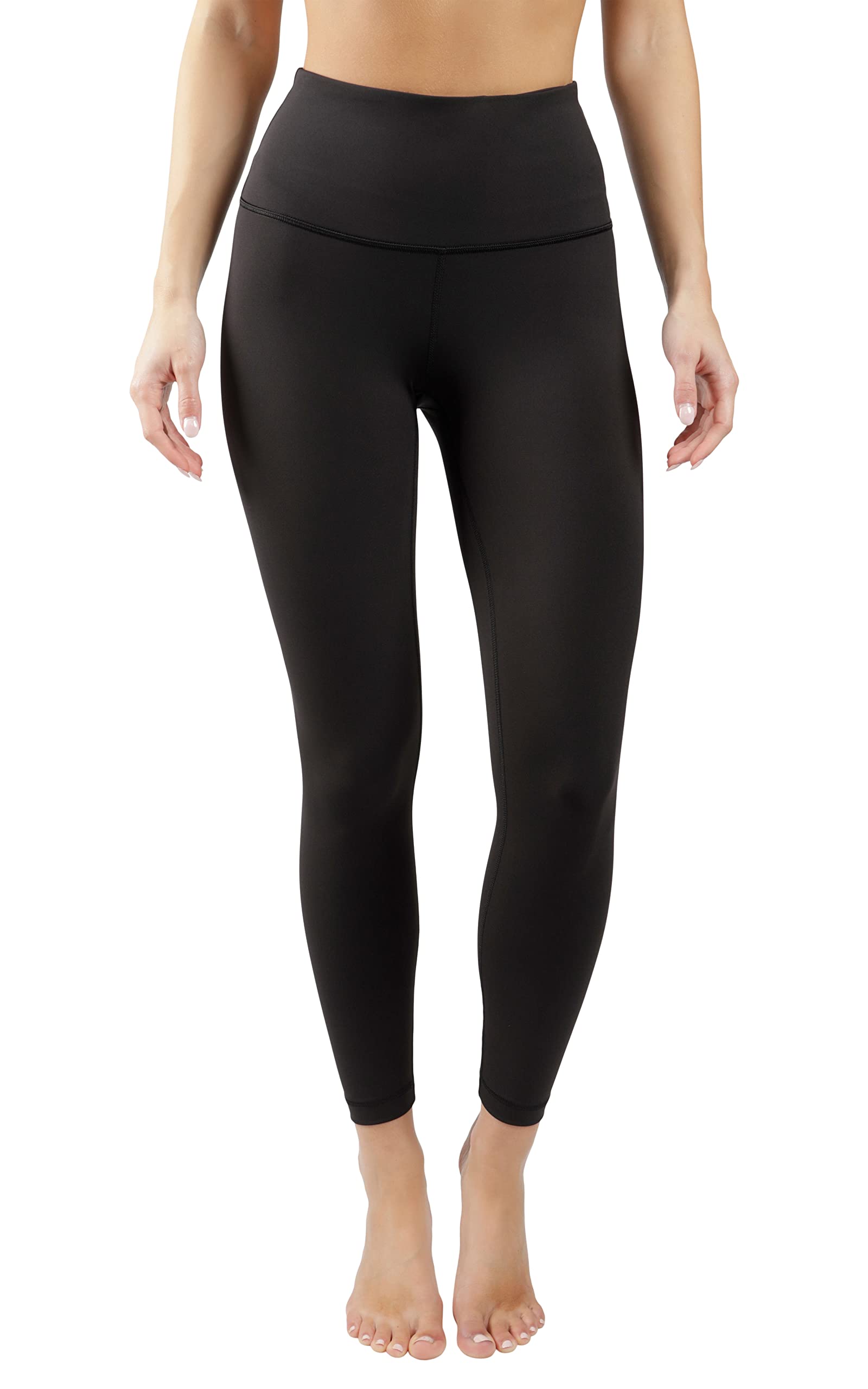 90 Degree By Reflex High Waist Squat Proof Ankle Length Interlink Leggings - Black - XL