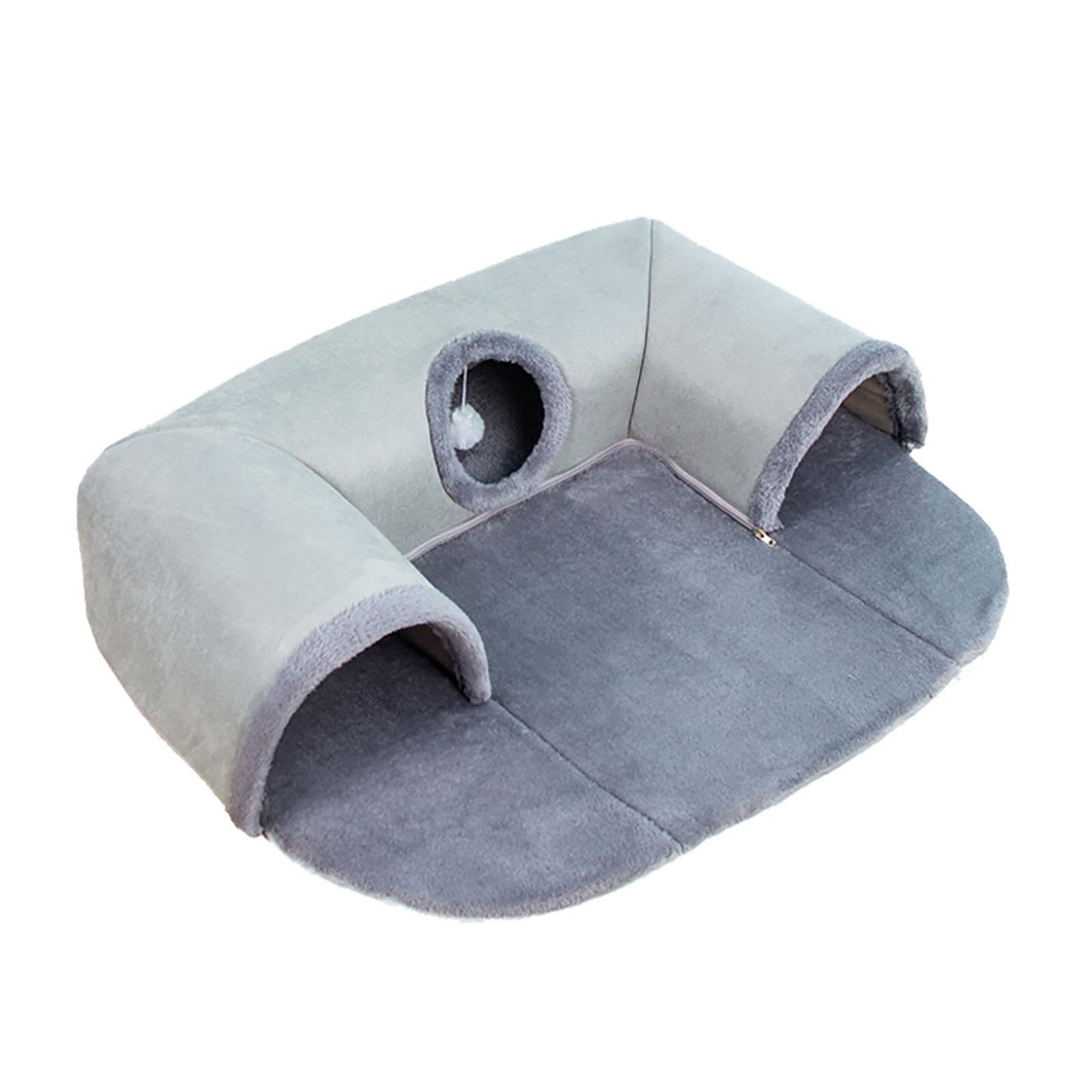 Ujeavette 2 In 1 Cat Bed Play Tunnel Playground Cat Tunnel Tubes Toy For Rabbit Kitten Large