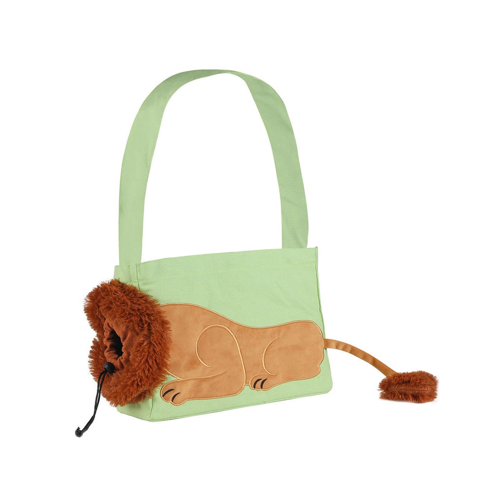 FABLOFT Pet Outing Backpack Travel Bag Transparent Window Practical Foldable Dog Bag S