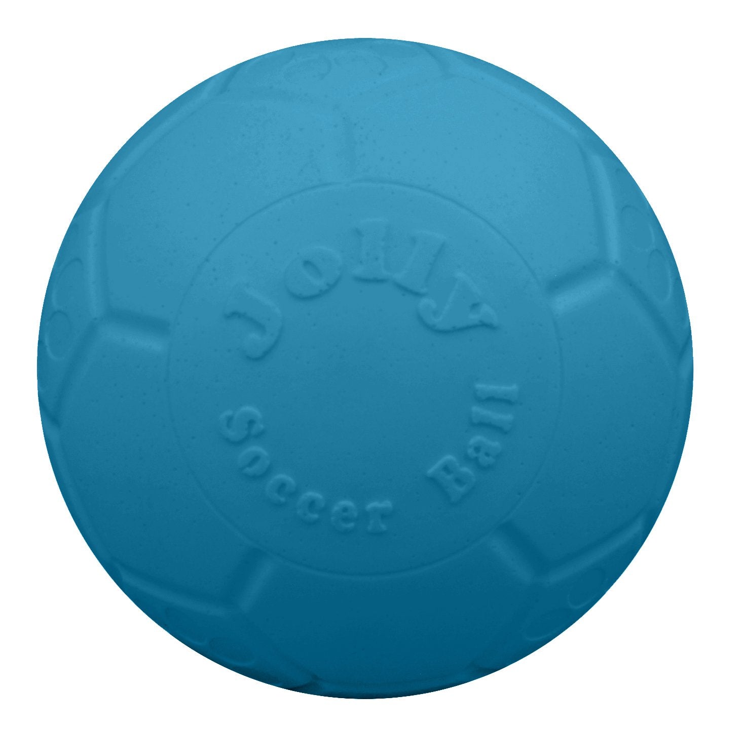 Jolly Pets Medium Soccer Ball Floating-Bouncing Dog Toy, 6 Inch Diameter, Ocean Blue
