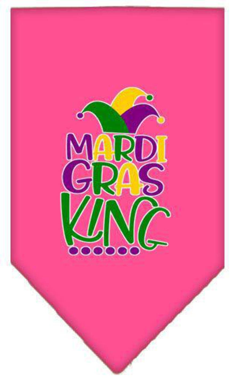 Mirage Pet Product Mardi Gras King Screen Print Mardi Gras Bandana Red Small