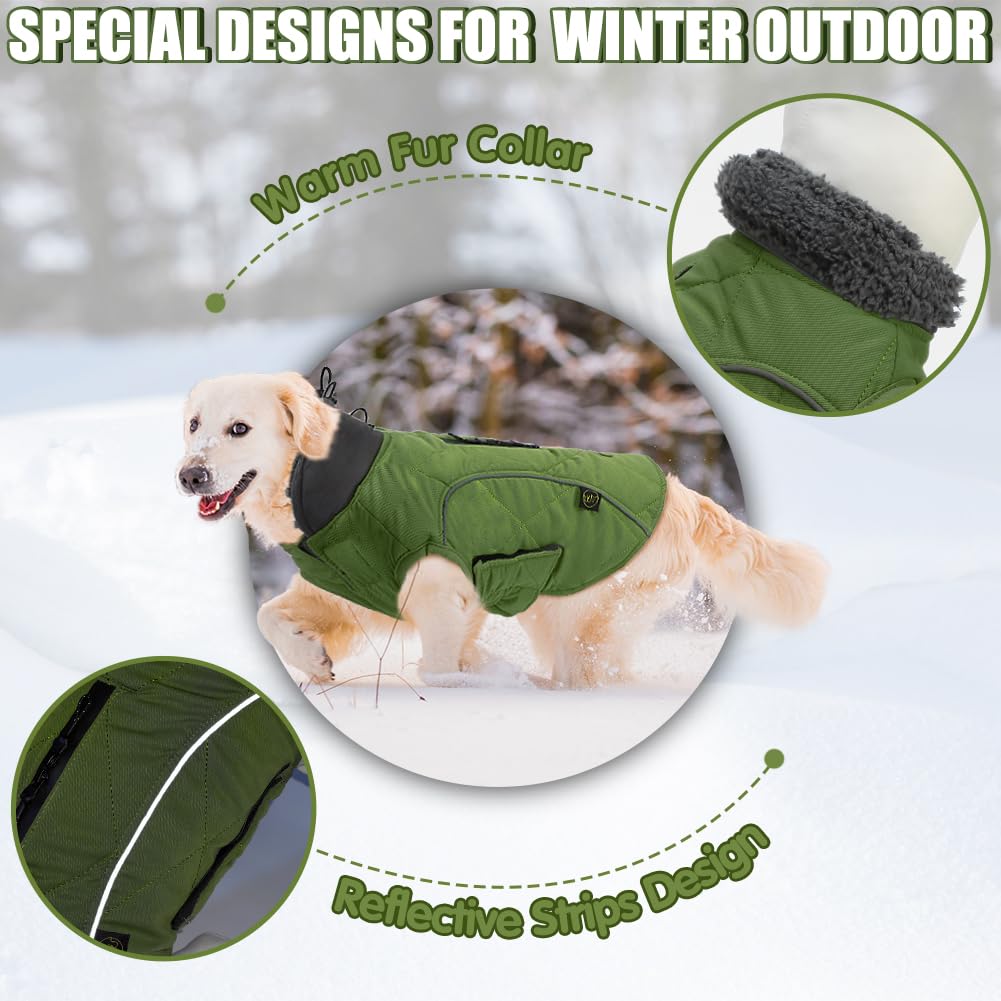 Emust Dog Jackets For Winter, Cold Weather Coats For Dogs, Soft Winter Jackets For Medium Large Dogs, Dog Winter Vest For Small