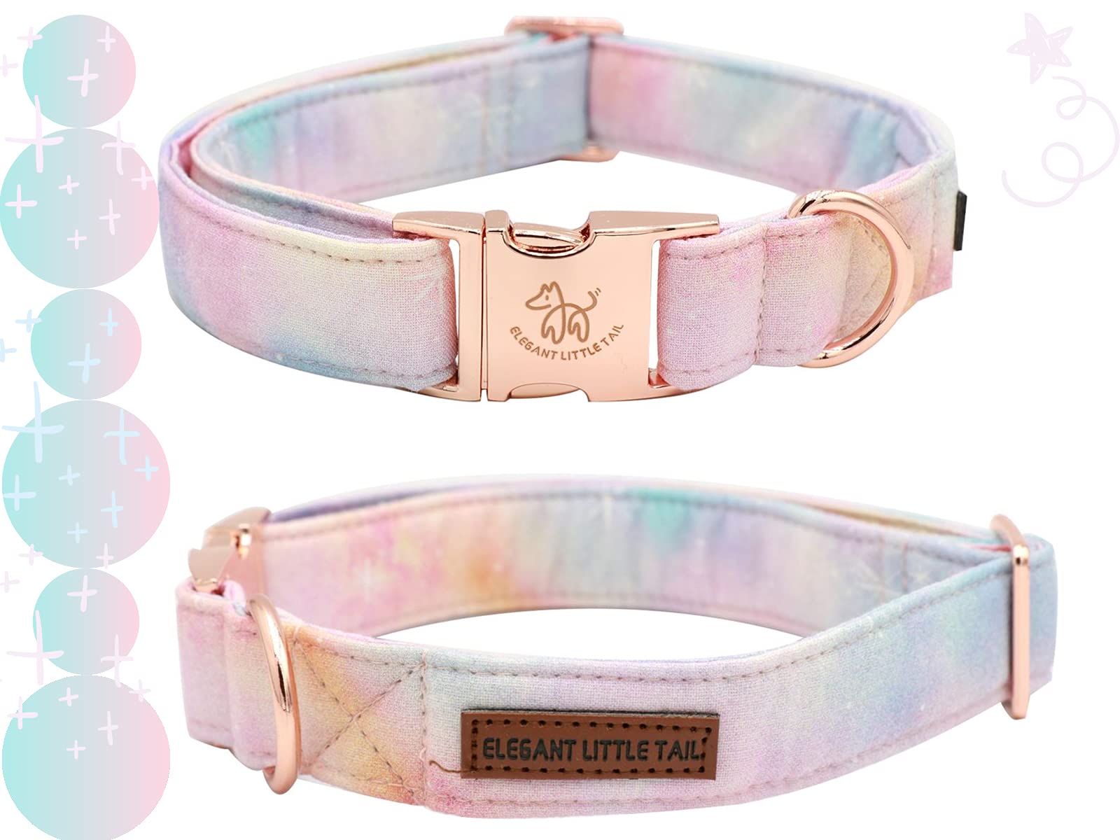 Elegant Little Tail Colorful Dog Collar, Comfortable Dog Collar With Bow Adjustable Soft Bow Tie Dog Collars For X-Small Dogs An