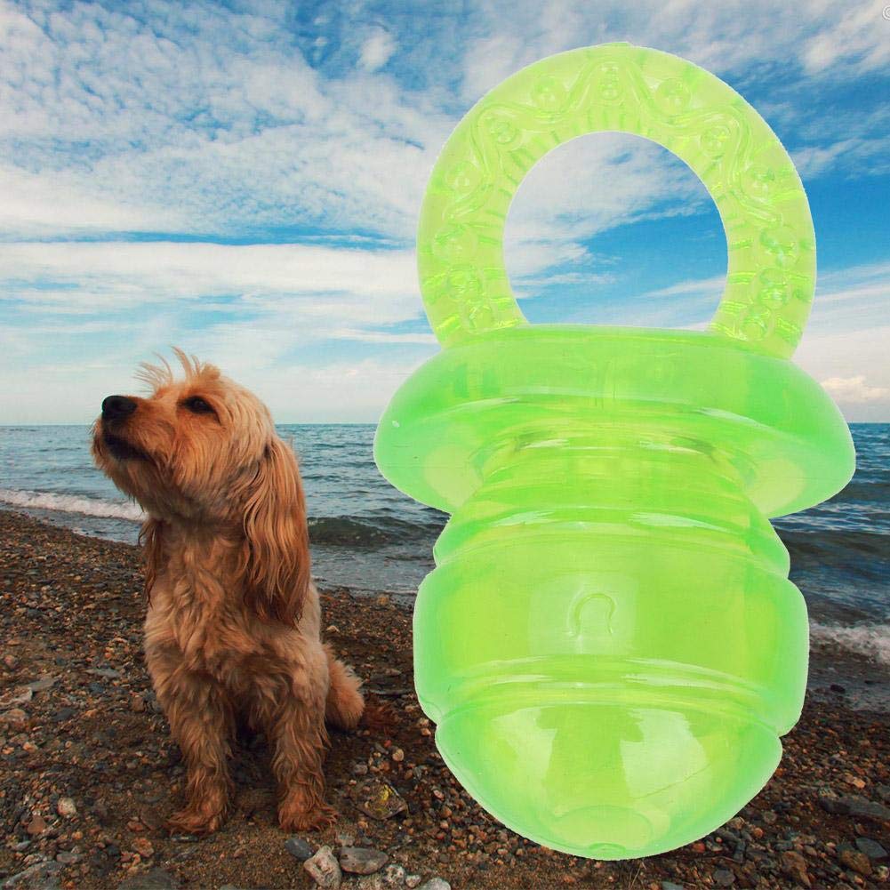 5Pcs Pet Chew Toy Nipple Shape Cat Dog Biting Toy Cute Puppy Kitten Molar Toy Dogs Chew Pacifier Toy Set Pet Interactive Chew Toy (Green)