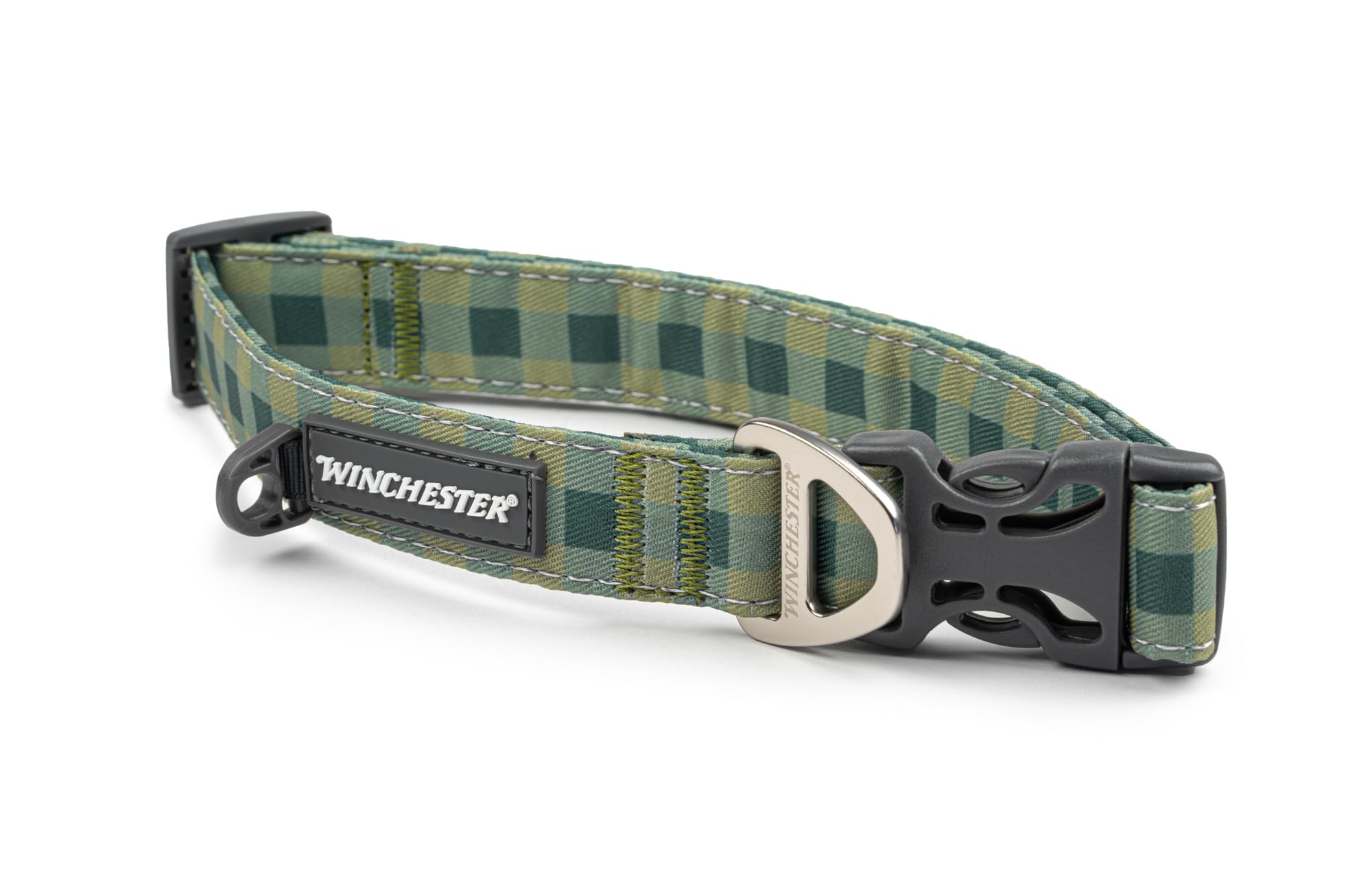 Winchester Printed Designer Dog Collar, Buffalo Green, S