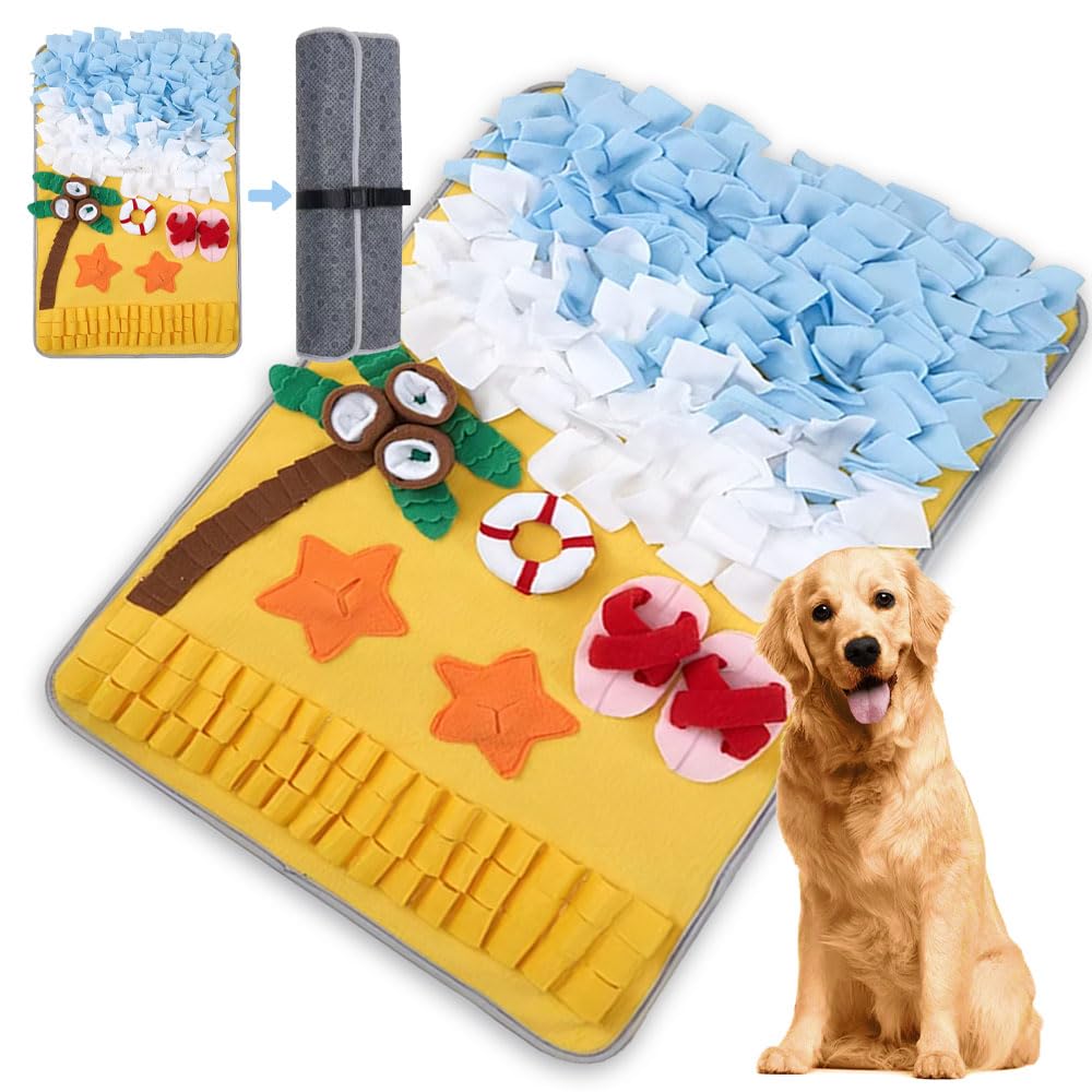 Snuffle Mat for Large Dogs and Cats Heavy Duty Dog Enrichment Toys Interactive Feeder Puzzle Mat Mental Stimulation Non Slip Sni