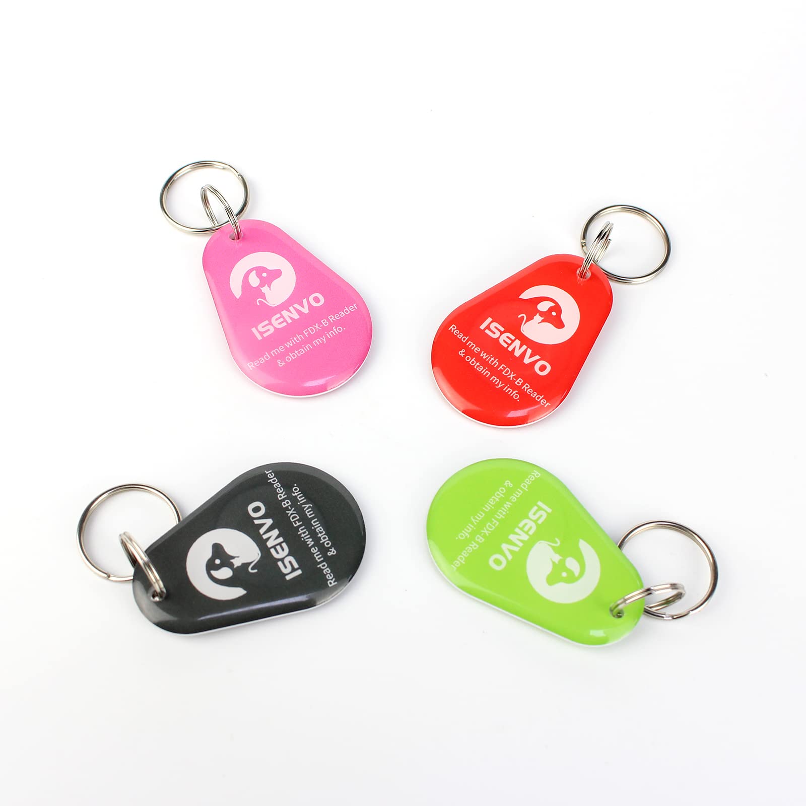 Isenvo Smart Pet Id Tag With Microchip, Instant Pet Recovery, Supports Auto Pet Door & Feeder, Lifetime Contact Info Access (Red