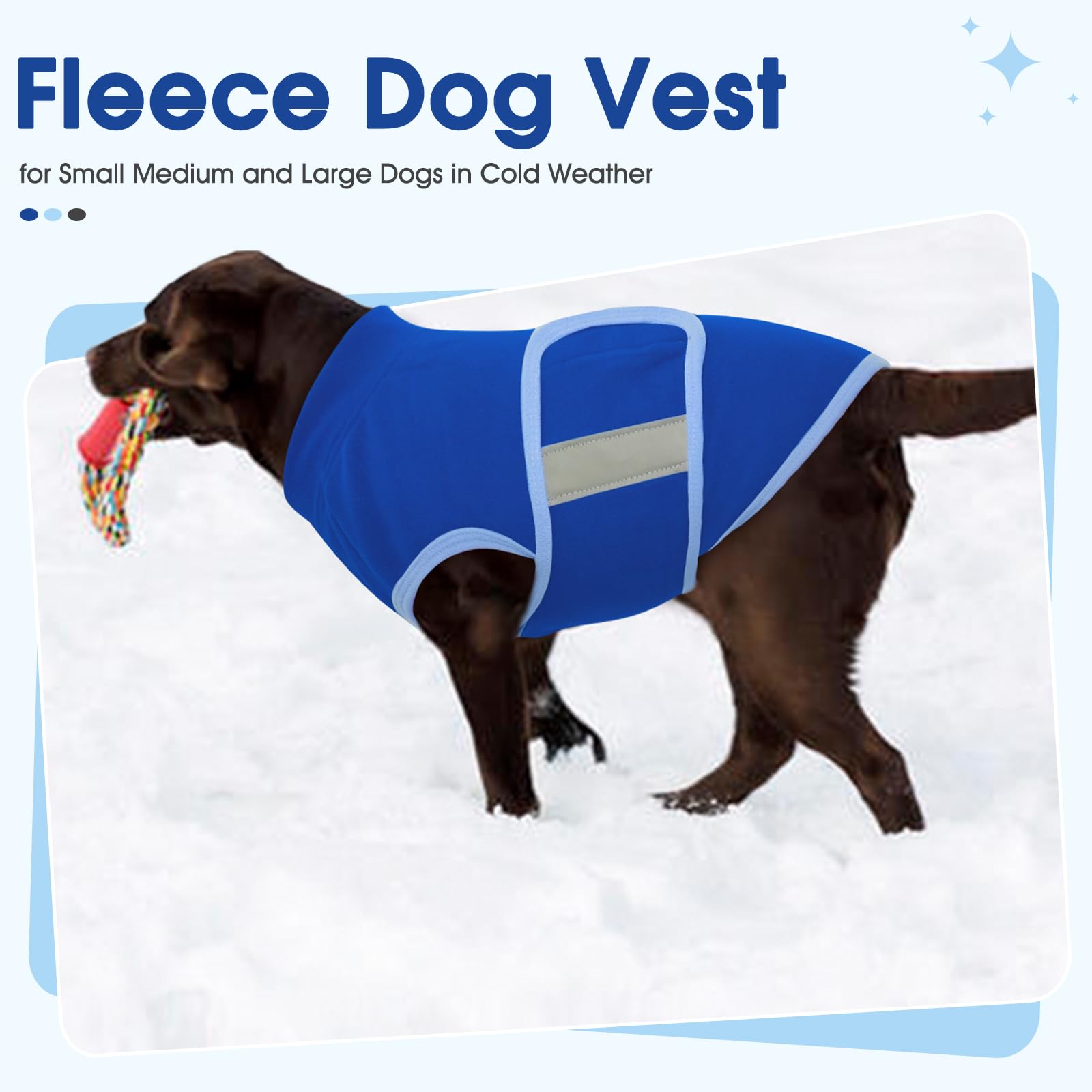 Nanaki Fleece Dog Vest - Cold Winter Dog Coat, Soft Plush Sweater, Adjustable Pullover Jacket