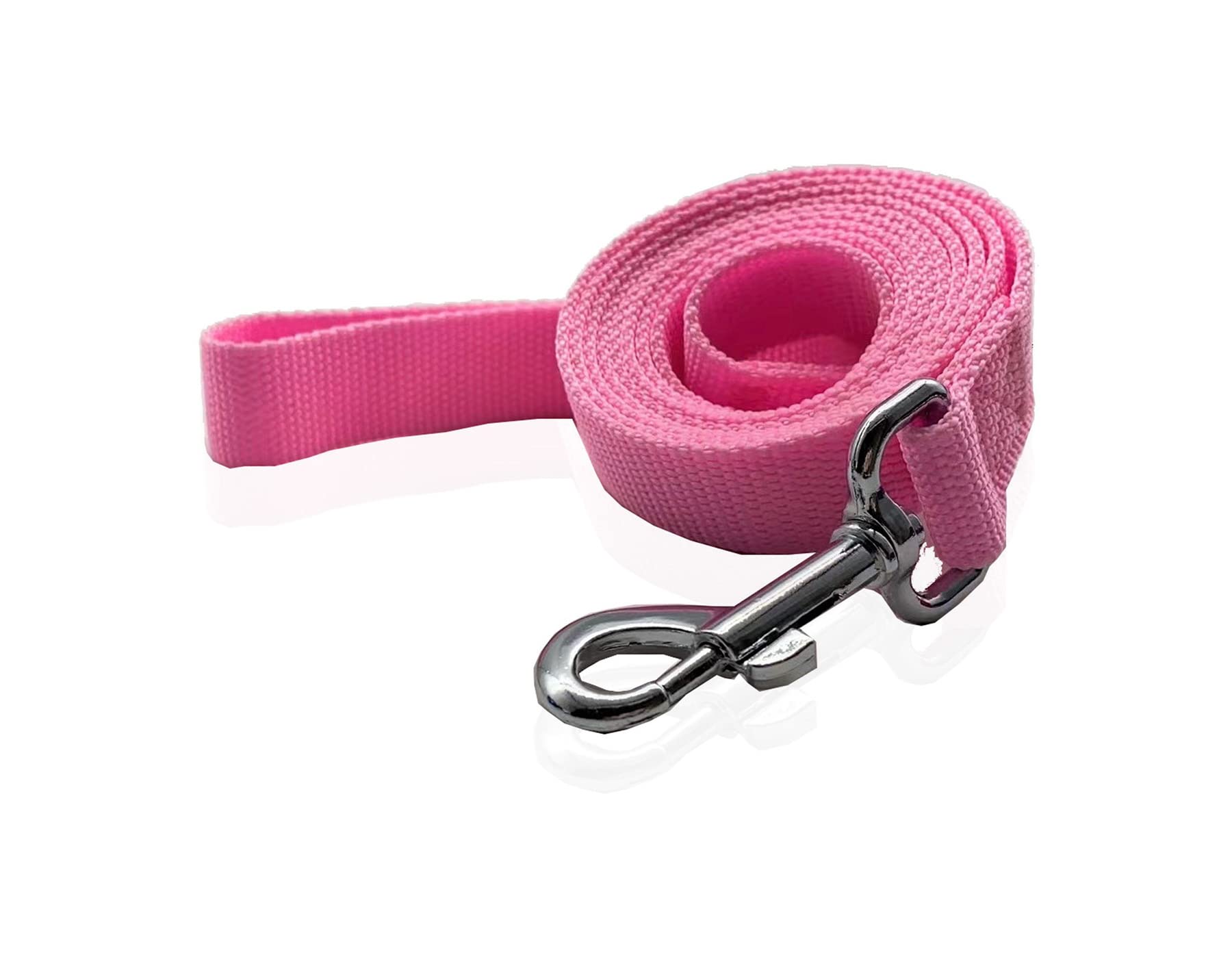 Nylon Dog Leash 12 Feet Long, Walking Training Dog Leashes For Medium Large Dogs(1'' X 12 Ft, Pink)