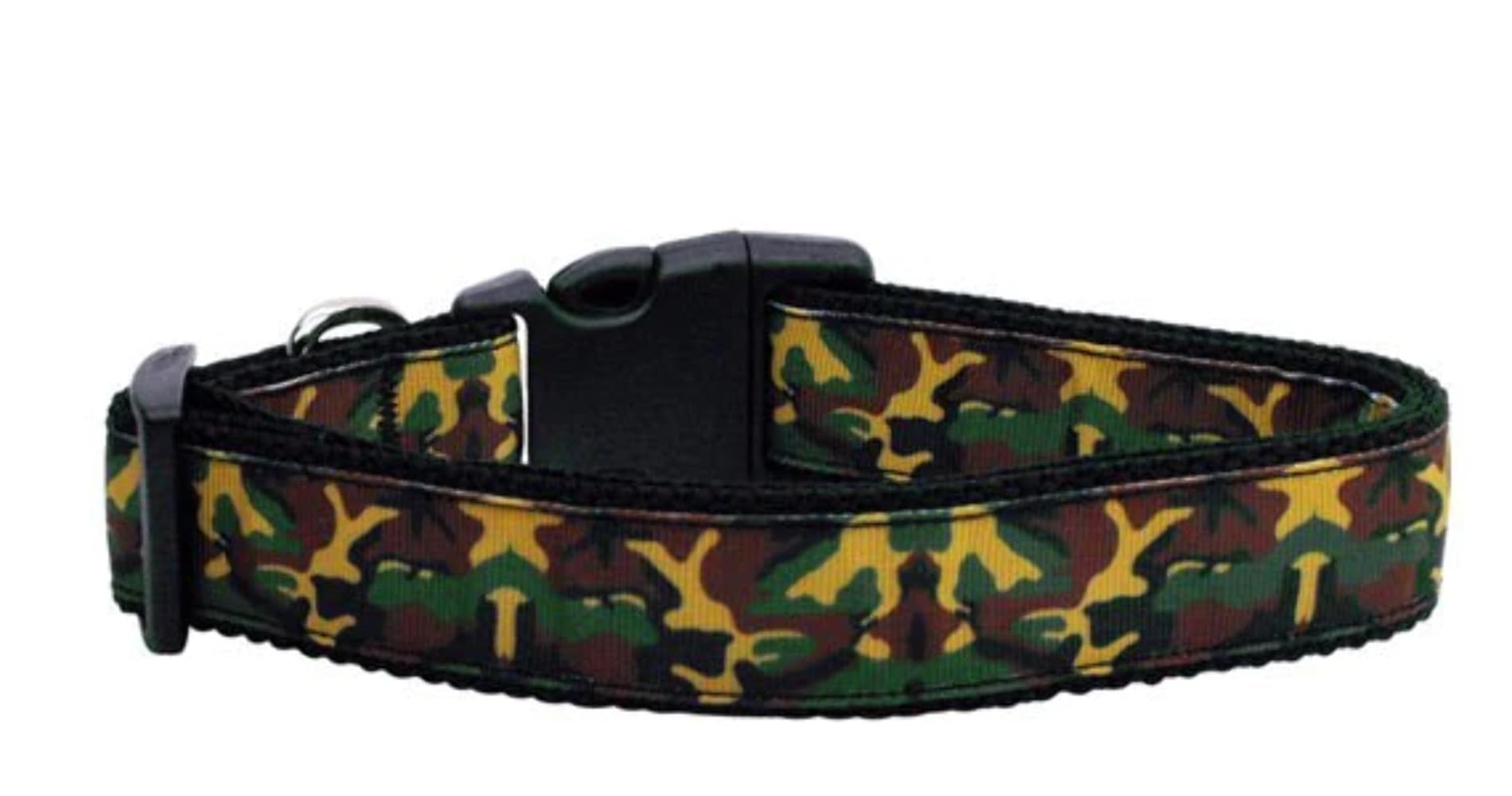 Pet Dog & Cat Nylon Collar or Leash, "Green Camo" XL Collar