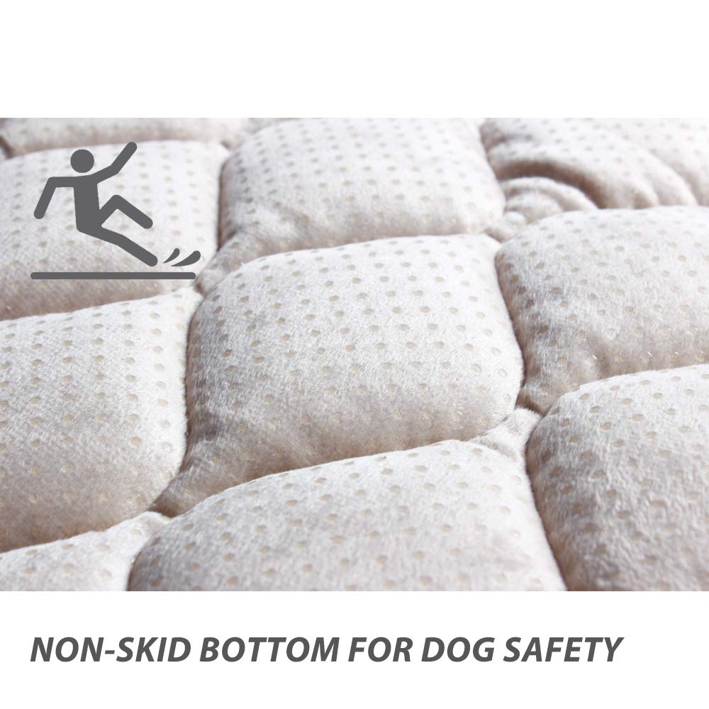 Furrybaby Dog Bed Mat Soft Crate Mat With Anti-Slip Bottom Machine Washable Pet Mattress For Dog Sleeping (S 24X18'', Grey Mat)