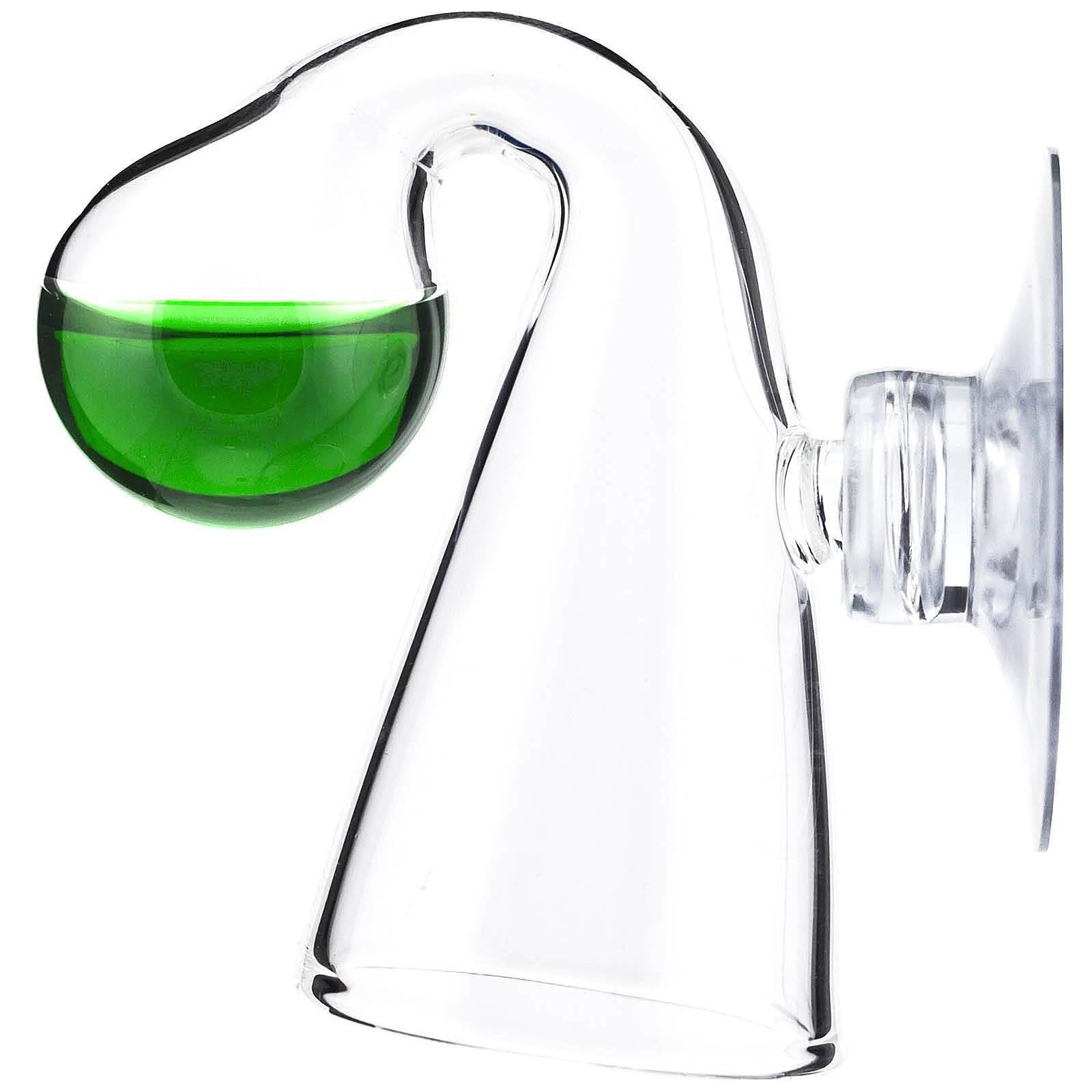 Glass Co2 Drop Checker – Co2 Monitor Kit For Aquarium Tank – Functional And Reliable – Transparent Drop Checker, 4Dkh/Ph Reagent Solution And Suction Cup