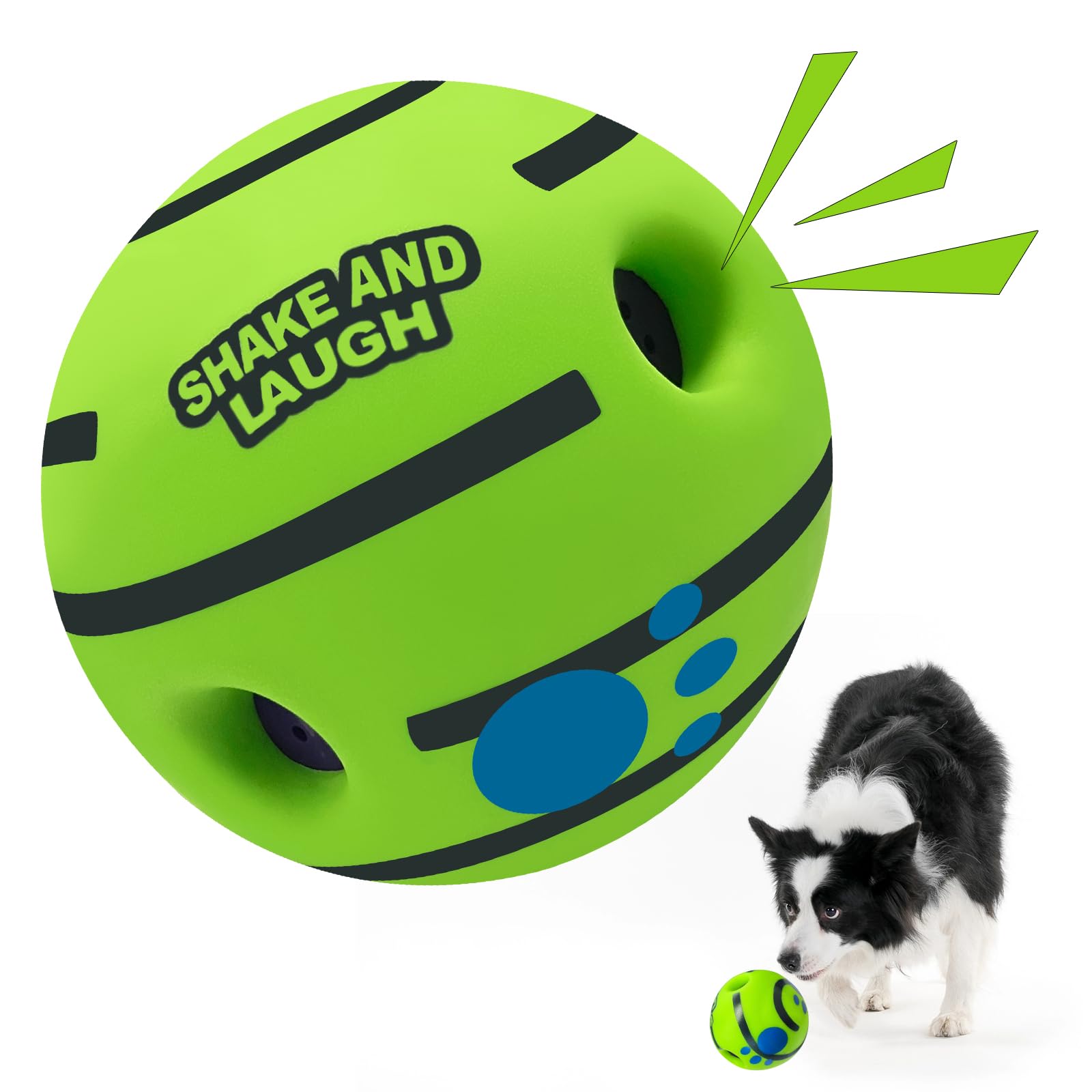 Shake And Laugh Dog Toys Ball, Interactive Dog Ball, Shaking With Gibbering Sound, For Training & Herding, L, 3.94 In (10 Cm)