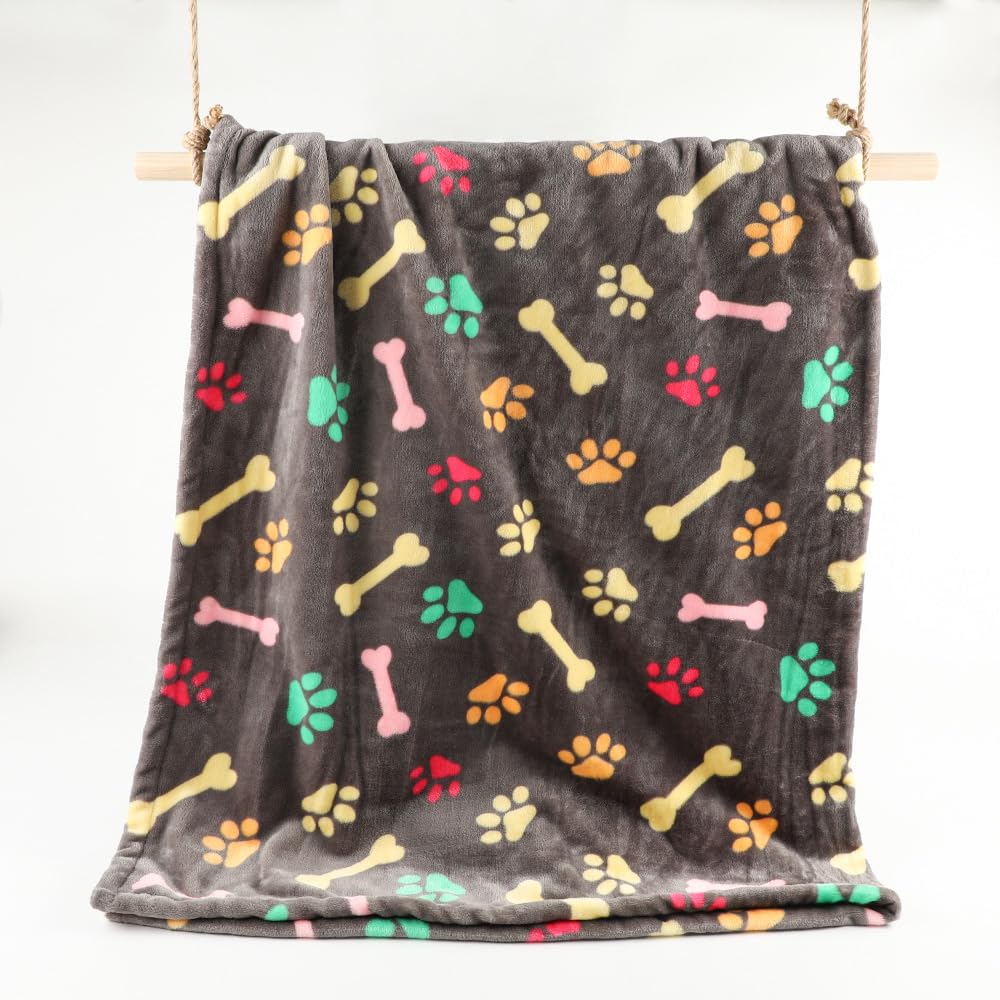 PETANGEL Luxurious Dog Blanket, Super Soft Warm Fluffy Microplush Flannel Pet Blanket for Small Medium Large Dogs and Cats, Warm