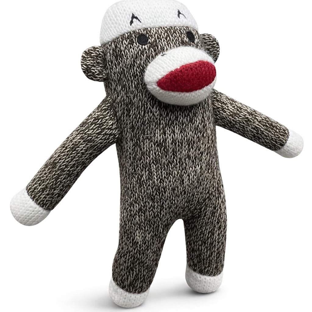 Sock Monkey Dog Toy | Squeaky Monkey Toy | Plush Monkeys Dogs Toys | Interactive Squeaky Monkeys | Small/Medium Breed Dogs Toys 