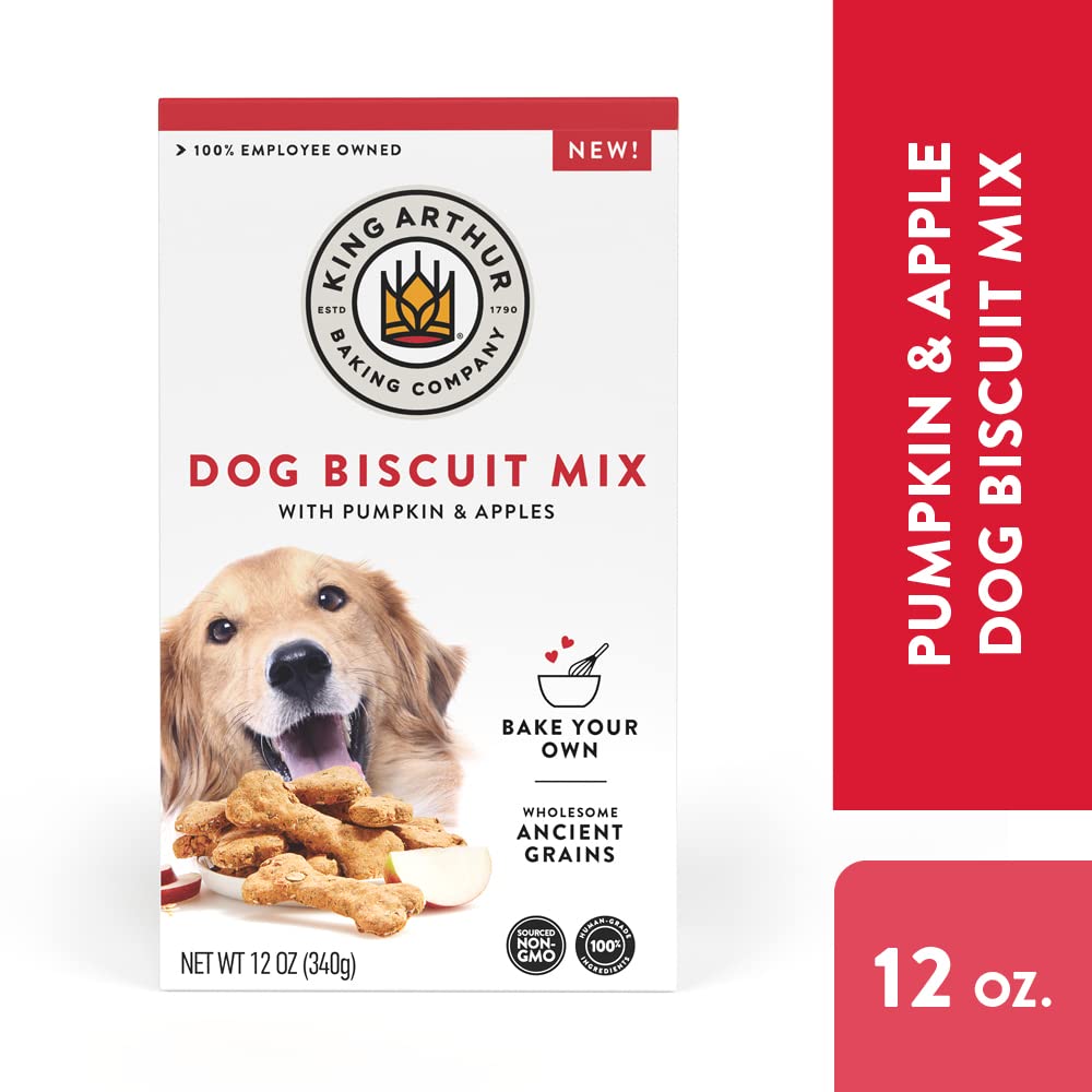 King Arthur Dog Biscuit Mix, Pumpkin & Apple, Homemade Dog Treats, 12oz