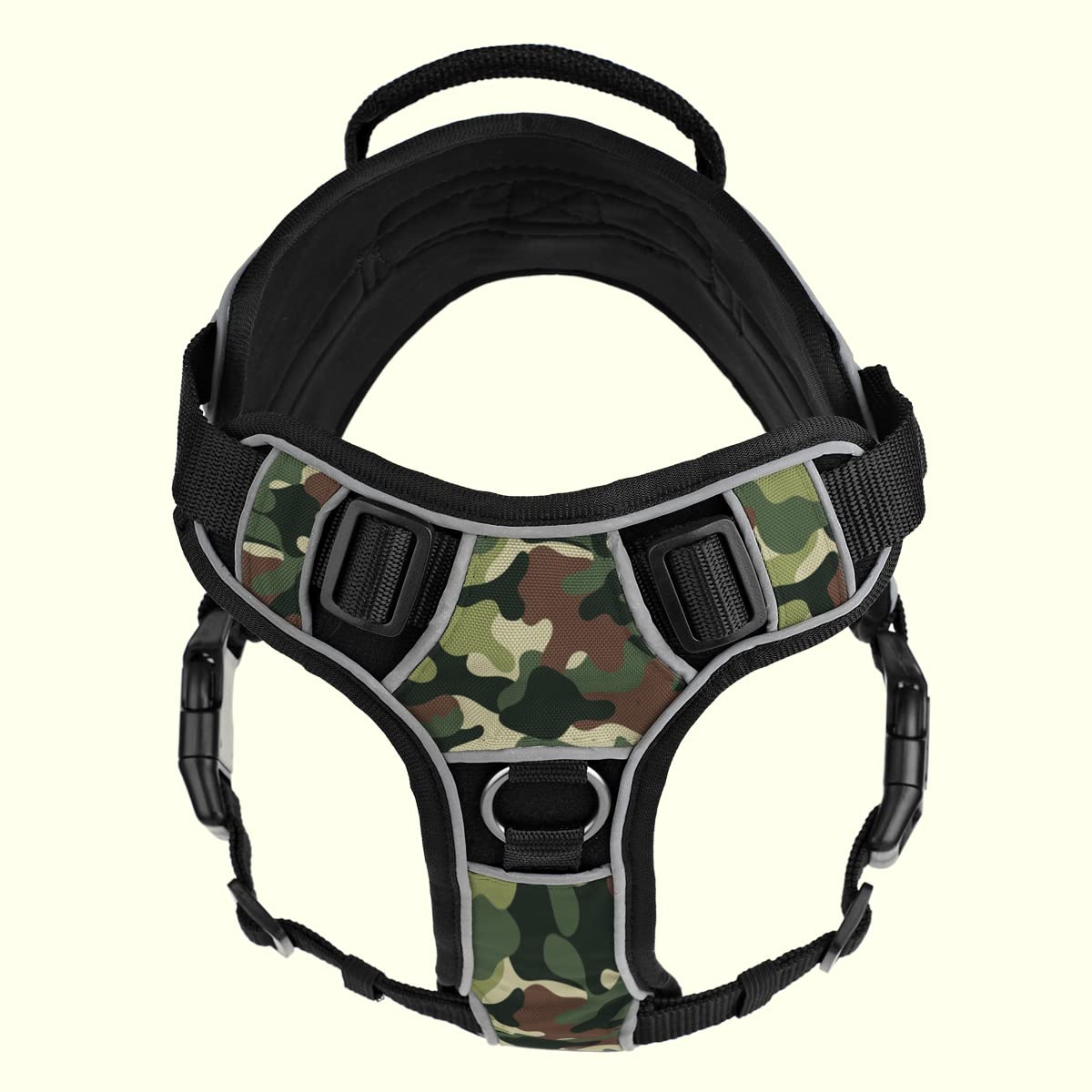 Dogline Quest No-Pull Dog Harness with 3D Rubber Service Dog Removable Patches Reflective Soft Comfortable Dog Vest with Quick R