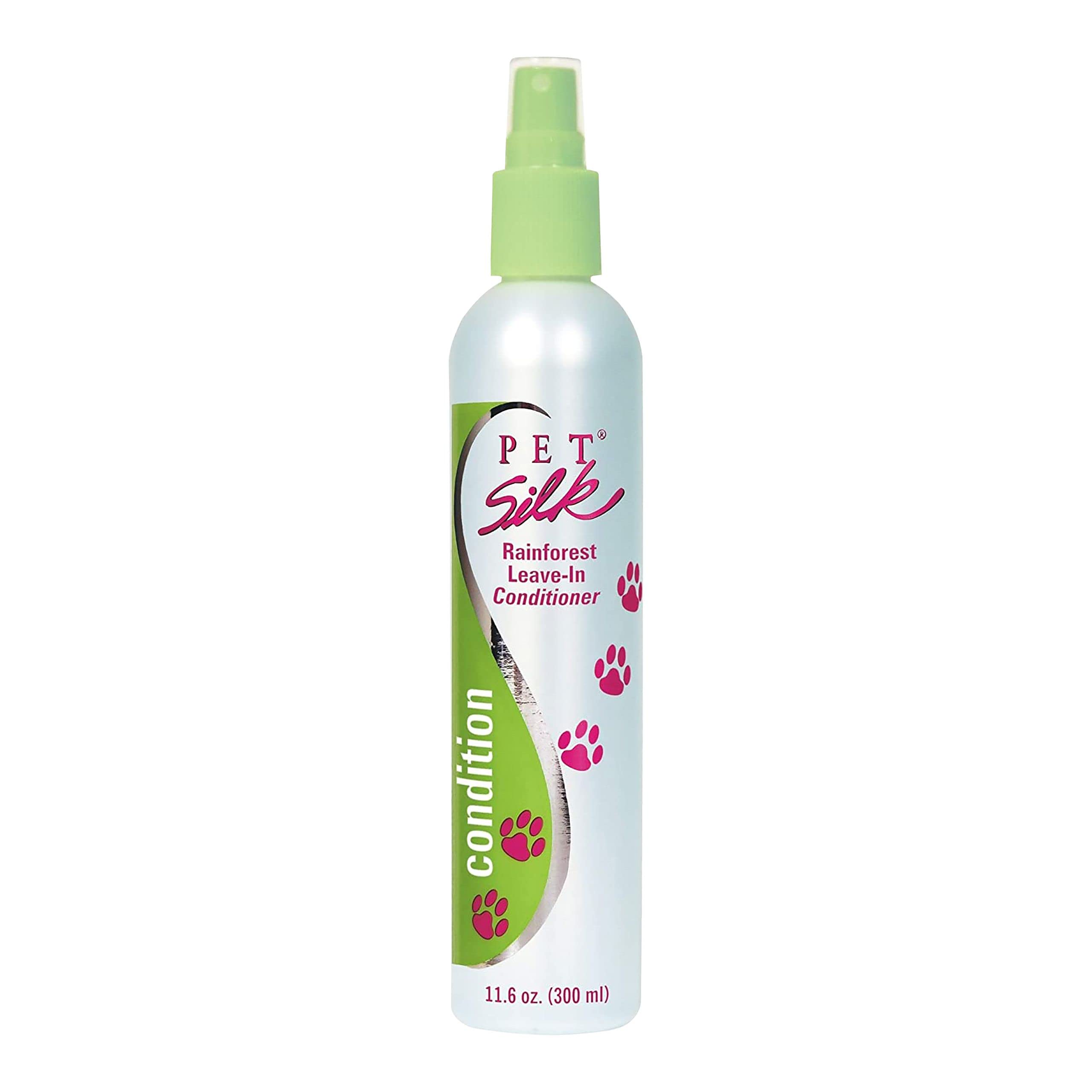 Pet Silk Rainforest Clean Scent Leave-in Conditioner 11.6oz, Long-Lasting Fragrance for Your Pets Coat, Detangler for All Pets,