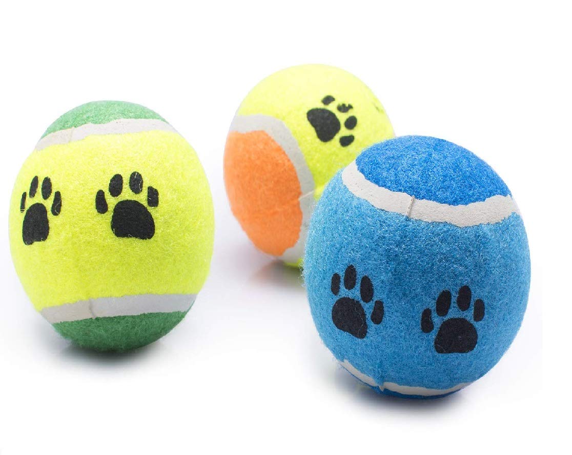 The Dds Store Dog Balls Toy, Dog Tennis Ball Rubber Balls For Puppy Training Play, Pack Of 3
