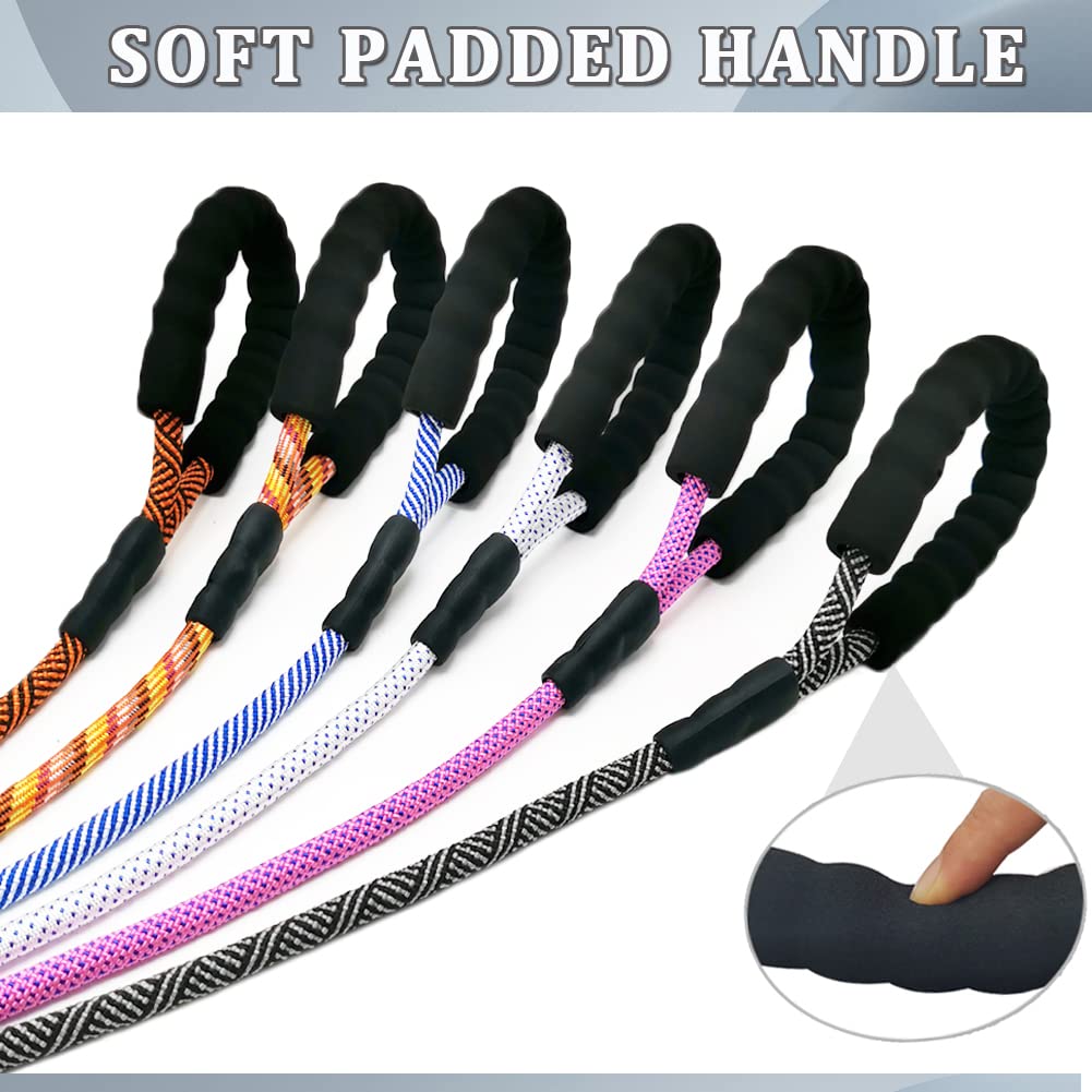 Maypaw Heavy Duty Rope Dog Leash, 3/4/5/7/6/8/10/12/15 Ft Nylon Pet Leash, Soft Padded Handle Thick Lead For Large Medium Dogs S