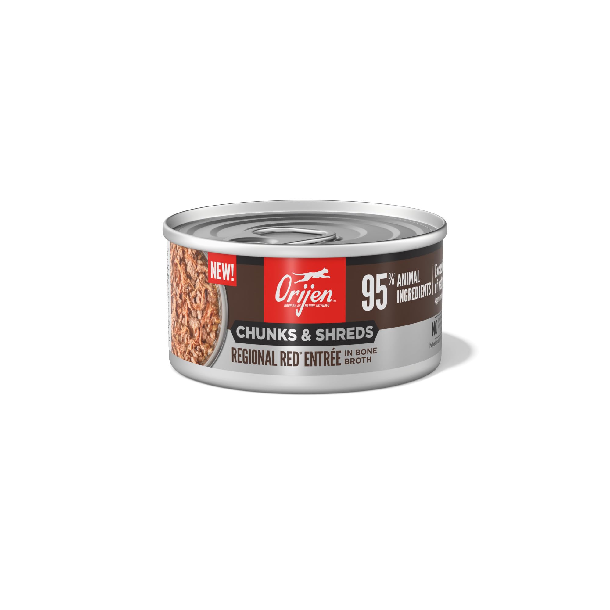 ORIJEN Chunks & Shreds Wet Cat Food Regional Red Entr  e 3oz Cans (12 Count)