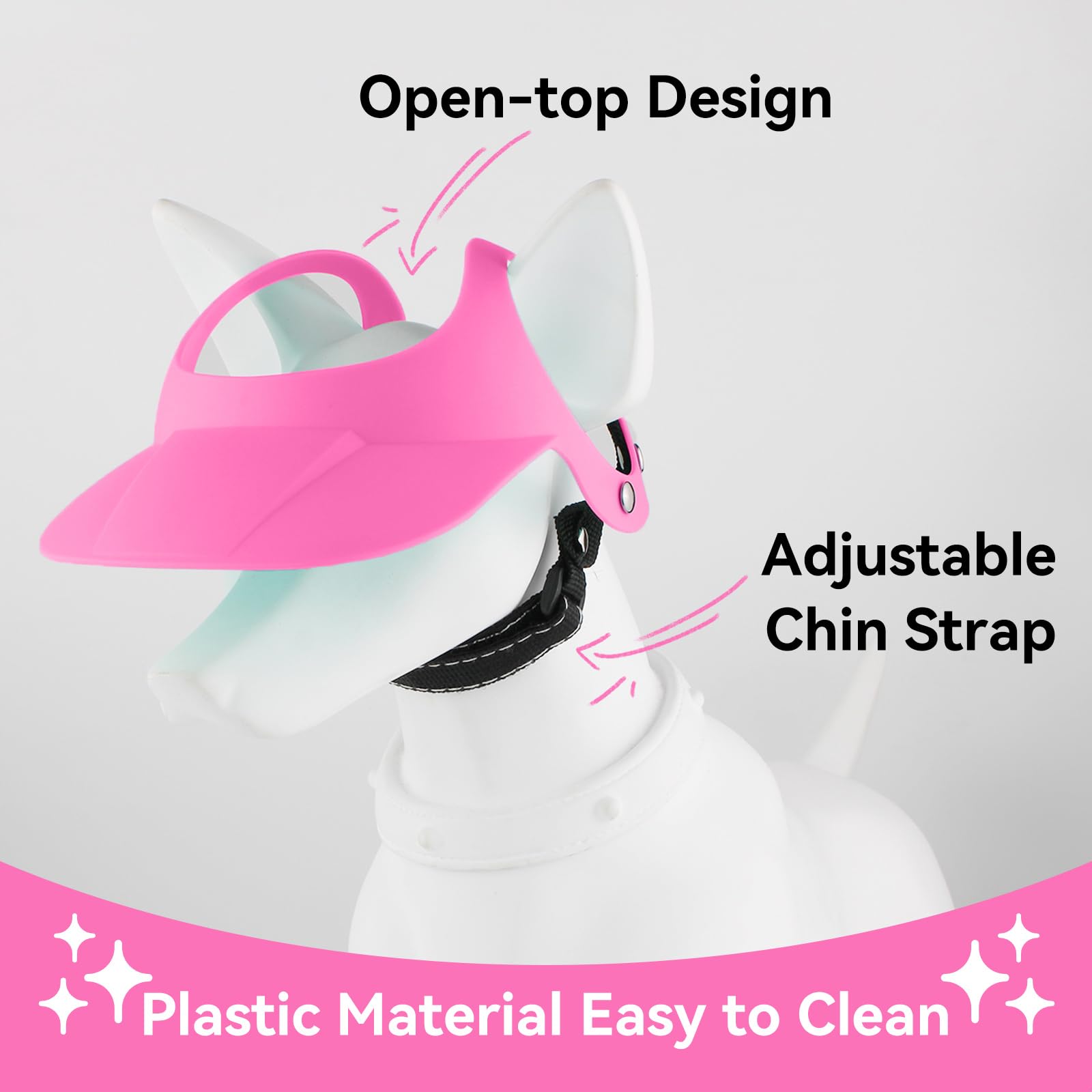 Billionchains Dog Hat For Small Breed Summer Cap With Ear Hole For Beach, Walking, Riding-Pink