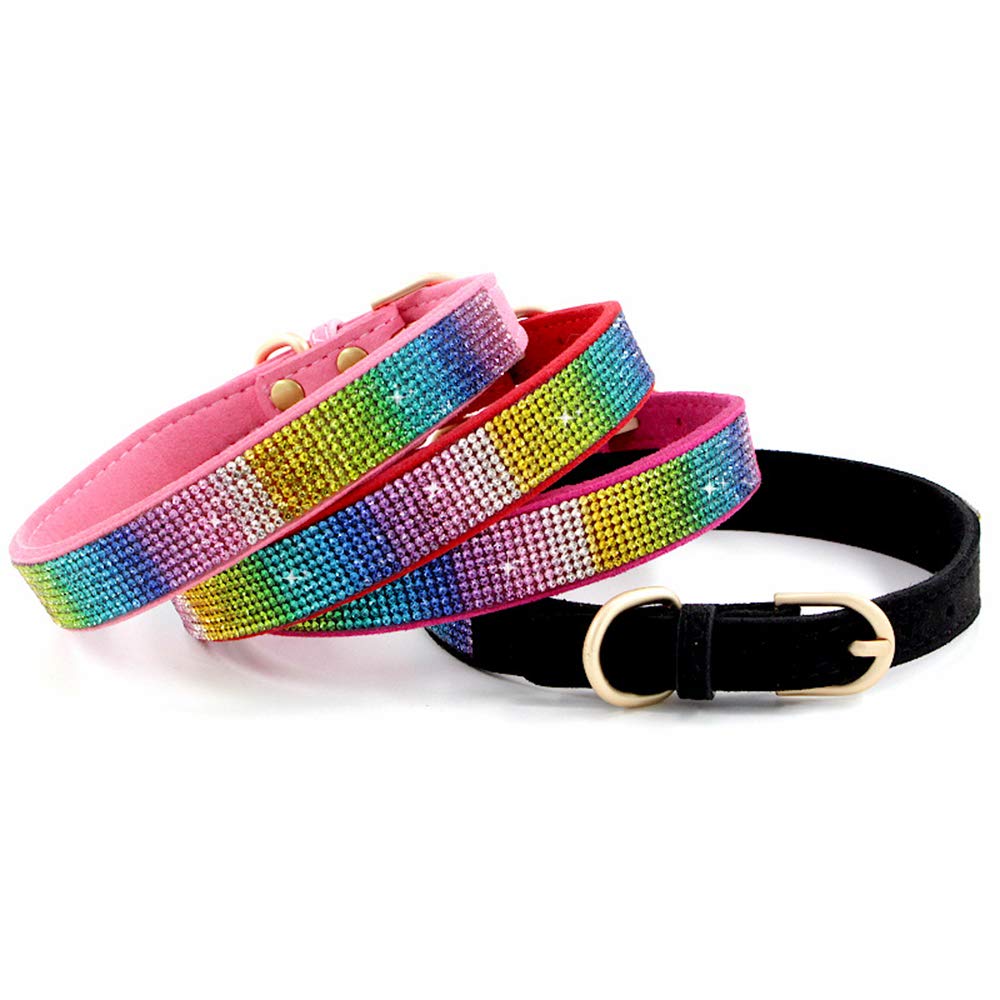 Xs Dog Collar Girl,Red Rhinestone Dog Collars Bling Diamond Cute Sparkly Jewelry Cat Collar For Xs Small Medium Large Girl Femal