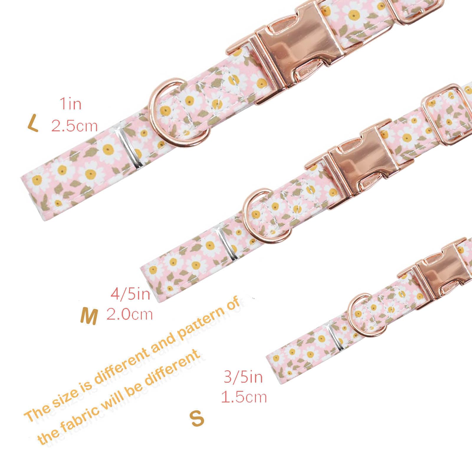 Metal Buckle Dog Collar, Durable Adjustable Dog Collar Soft For Small Medium Large Dogs (001-Pink, L(15-23In)