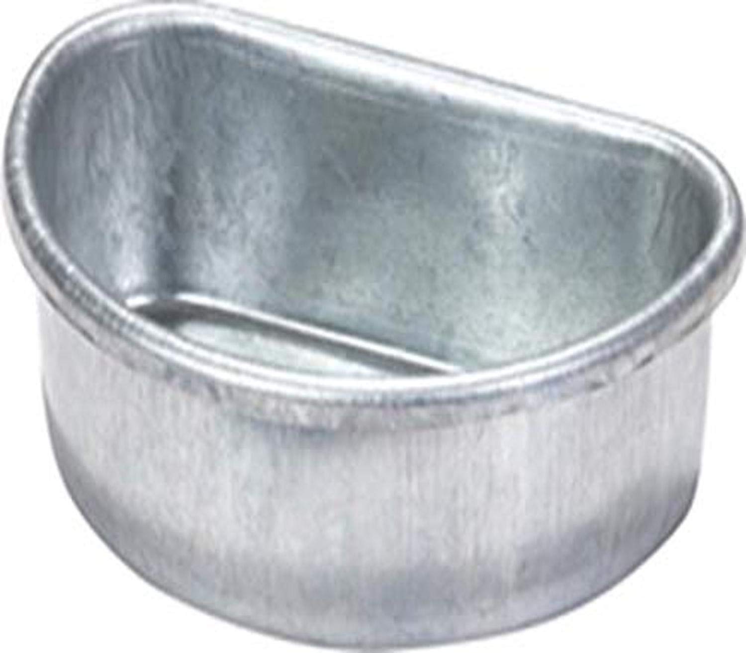 Pet Lodge® Galvanized Cage Cup, 1/2 Pint Feeder & Waterer for Small Animals, Silver Metal, Model 116798