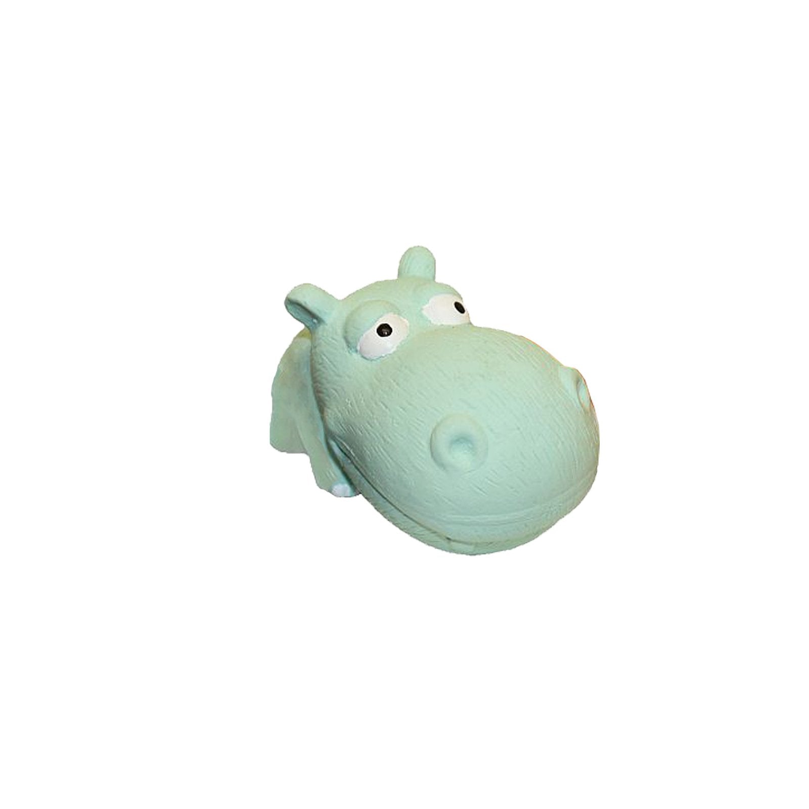 Multipet Mini Latex Animal Hippo Dog Toy, 3.5''