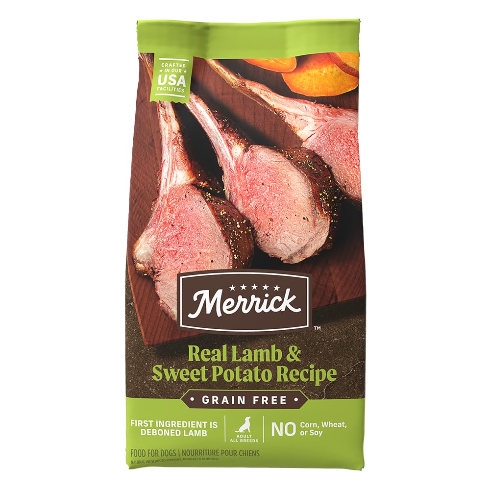Merrick Grain Free Lamb + Sweet Potato Recipe Dry Dog Food, 4 lbs.