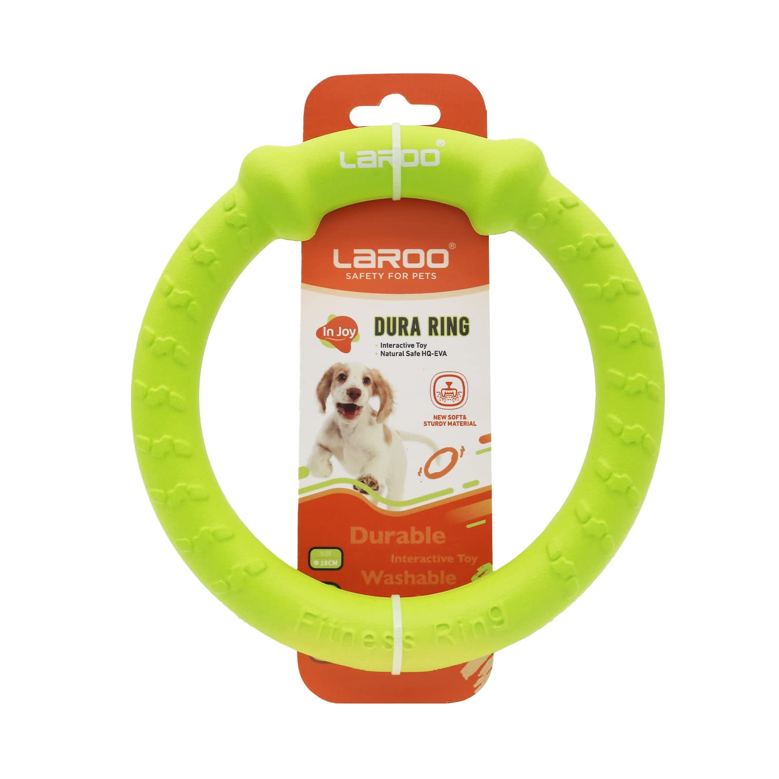 Laroo Dog Flying Ring Toys, Floating Flying Disc Abs Durable Interactive Chew Toys For Training Outdoor Playing Puppy Medium Lar