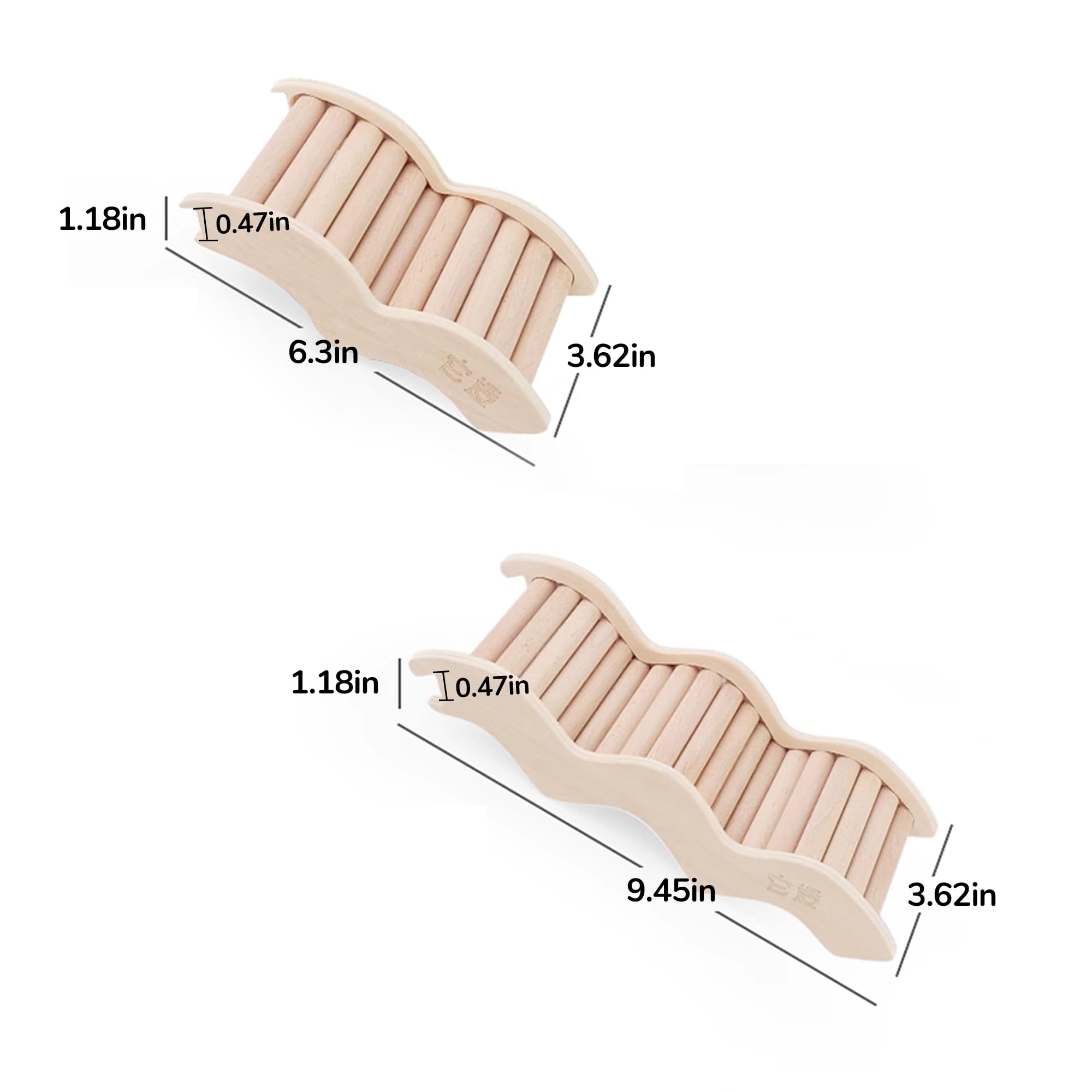 Tafit Hamster Ladder Bridge - Wooden Hamster Climbing Toy for Cage Decor and Accessories, Ideal for Hamsters, Gerbils, Mice, and