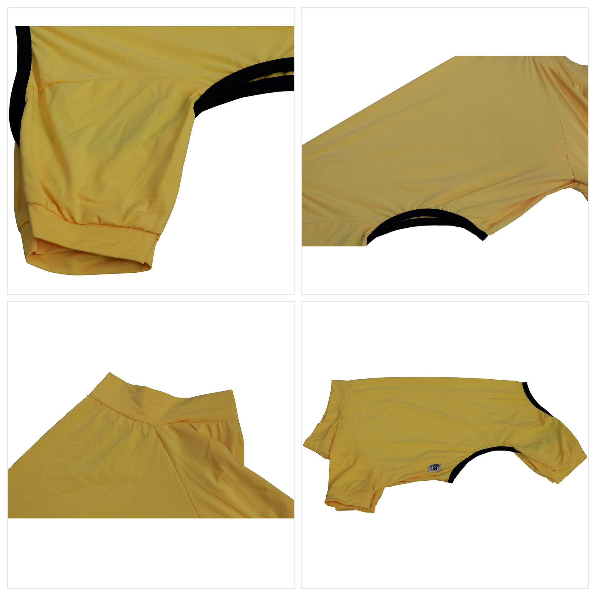 Lovelonglong Dog Jumpsuit With Uv Protection And Quick-Dry Fabric For Spring Summer Pet Pajamas Yellow L